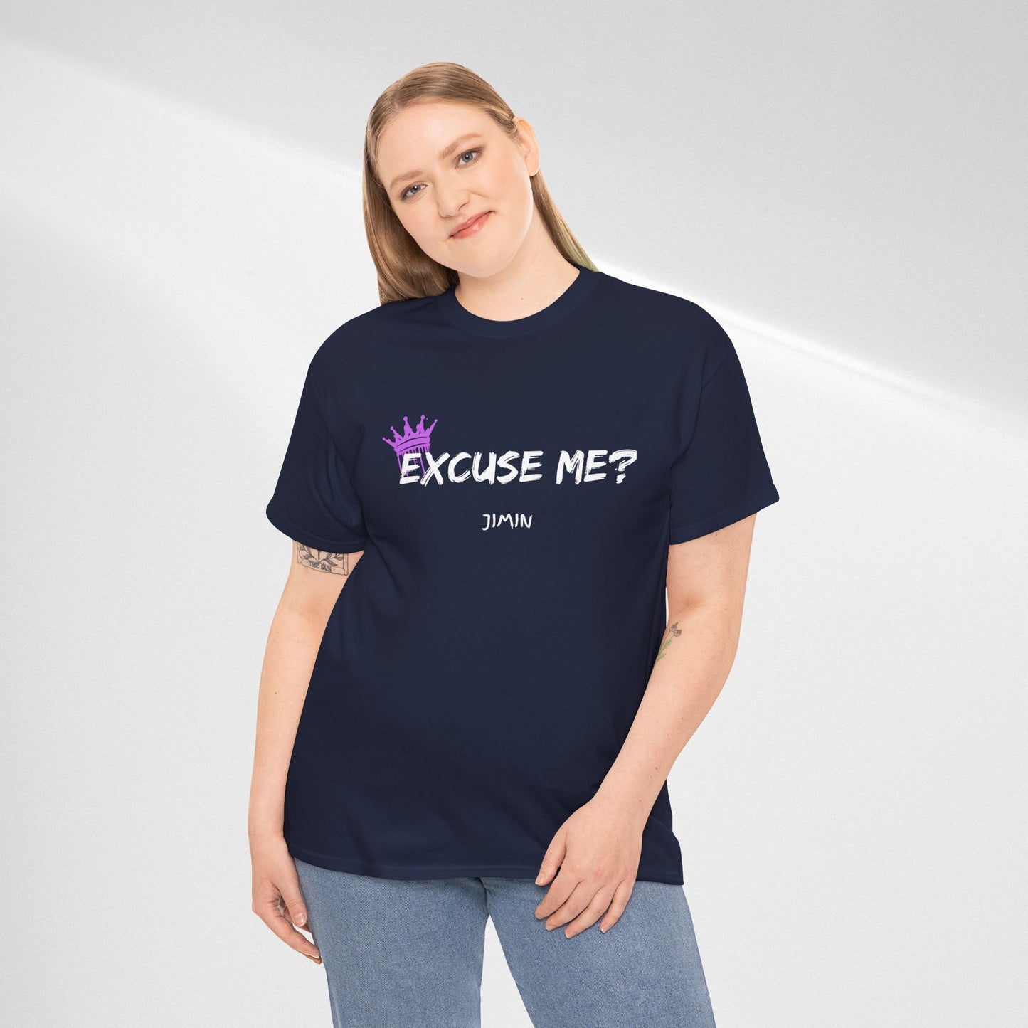 Excuse Me? Tee — Jimin Crown Graphic T‑Shirt