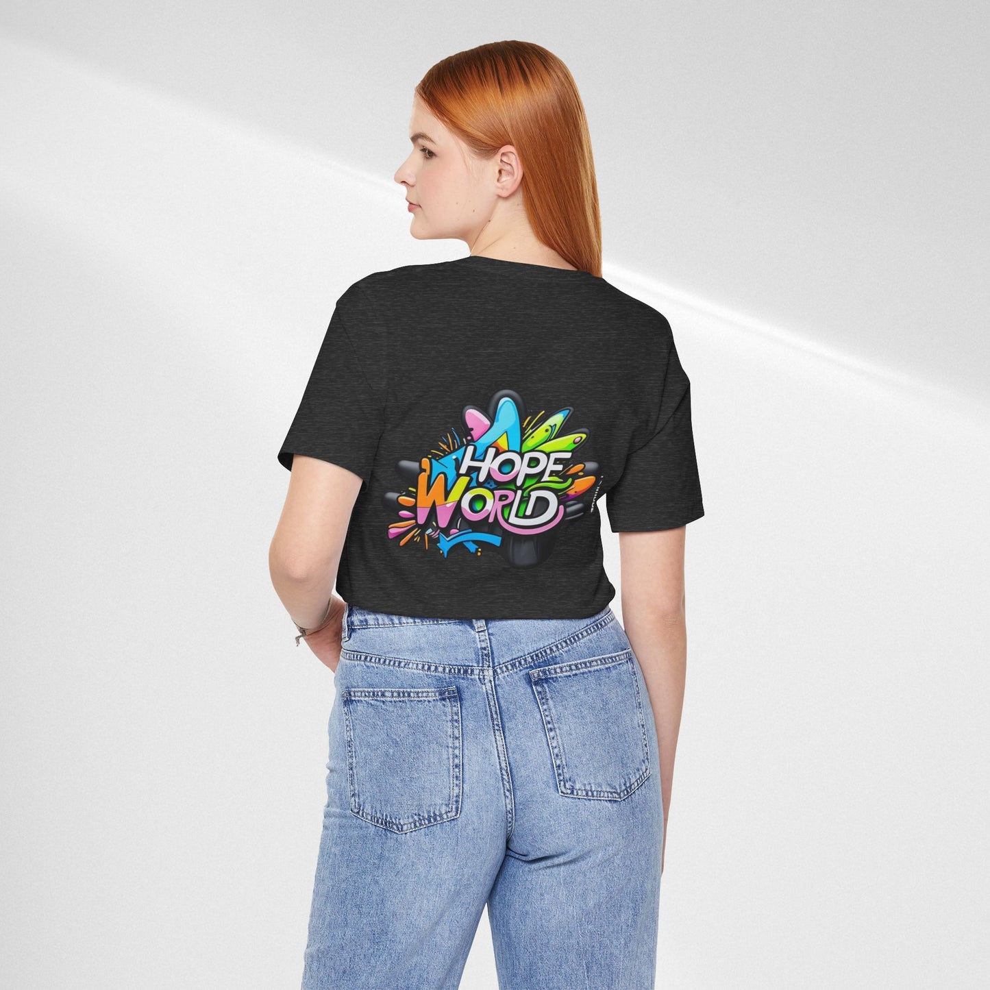 Hope World Graphic Tee — Colorful Graffiti BTS-Inspired Shirt