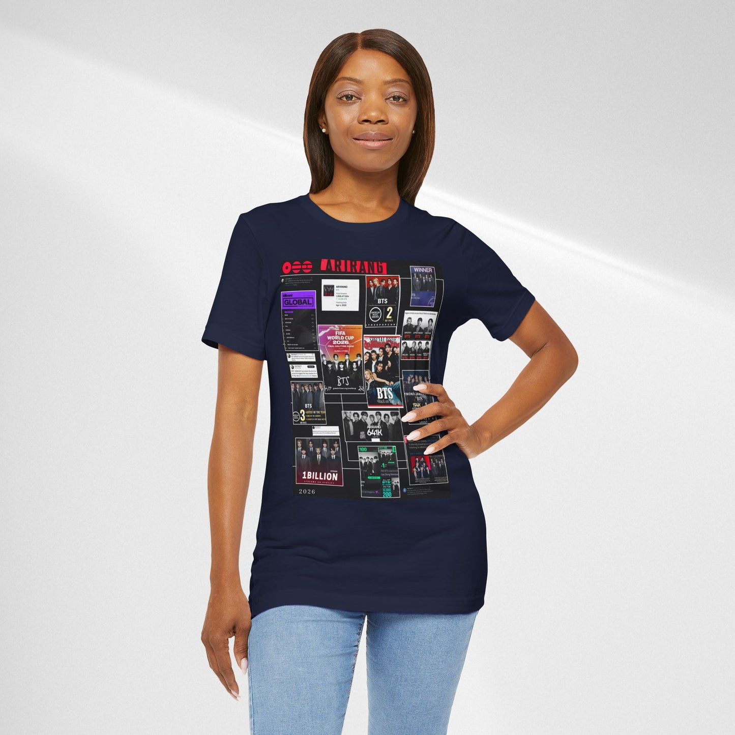 BTS  ARIRANG Collage Graphic Tee — K‑Pop Fan Tribute Shirt