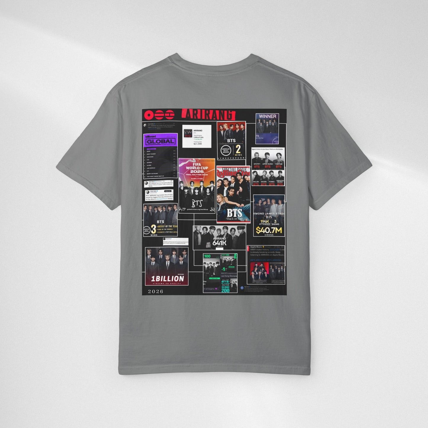 BTS  ARIRANG Collage Graphic T-Shirt — K-Pop Fan Tribute Tee