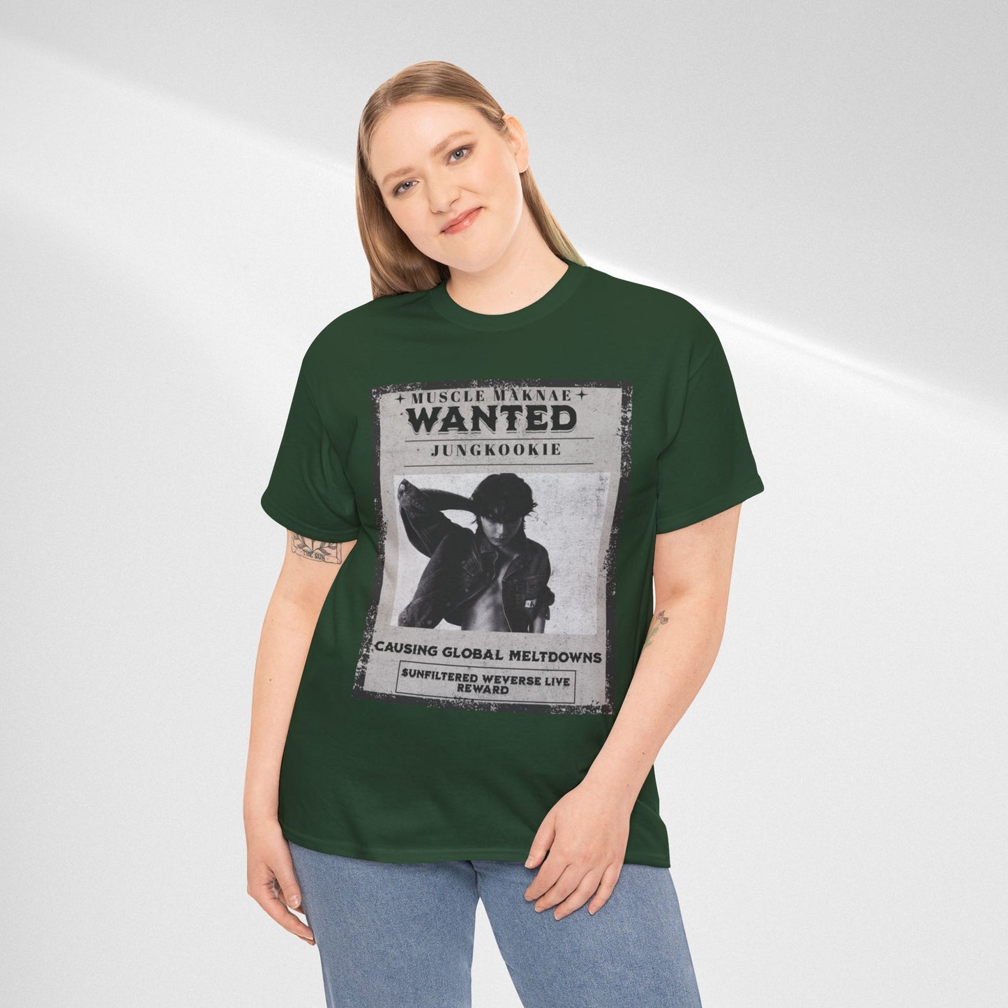 Wanted Poster T-Shirt — "Jungkookie" Vintage K-Pop Graphic Tee