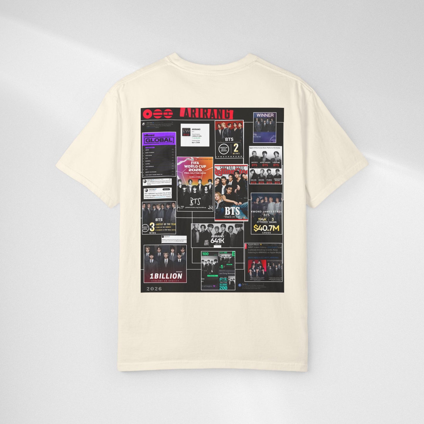 BTS  ARIRANG Collage Graphic T-Shirt — K-Pop Fan Tribute Tee