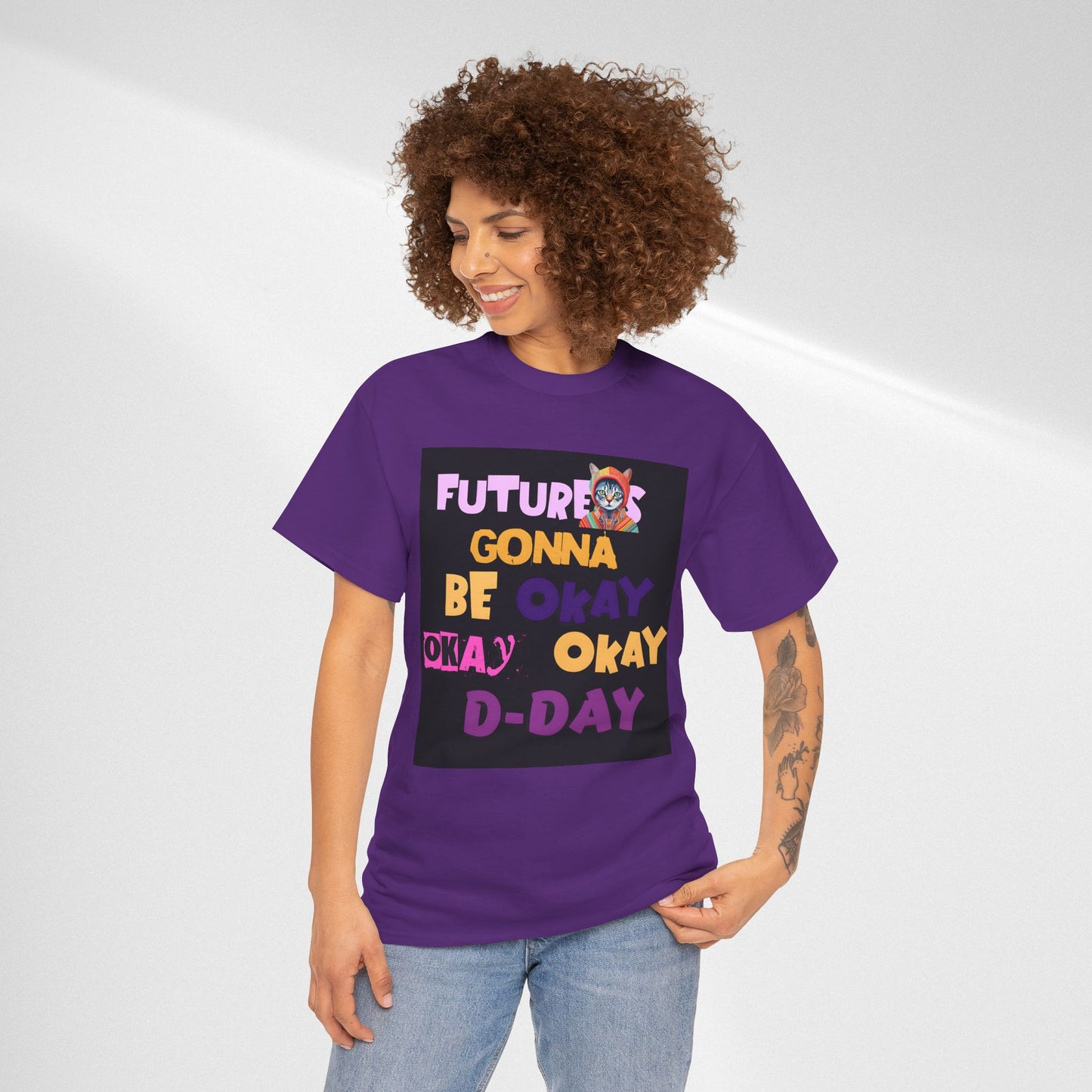 Future's Gonna Be Okay D-Day T-Shirt — Positive Retro Graphic Tee
