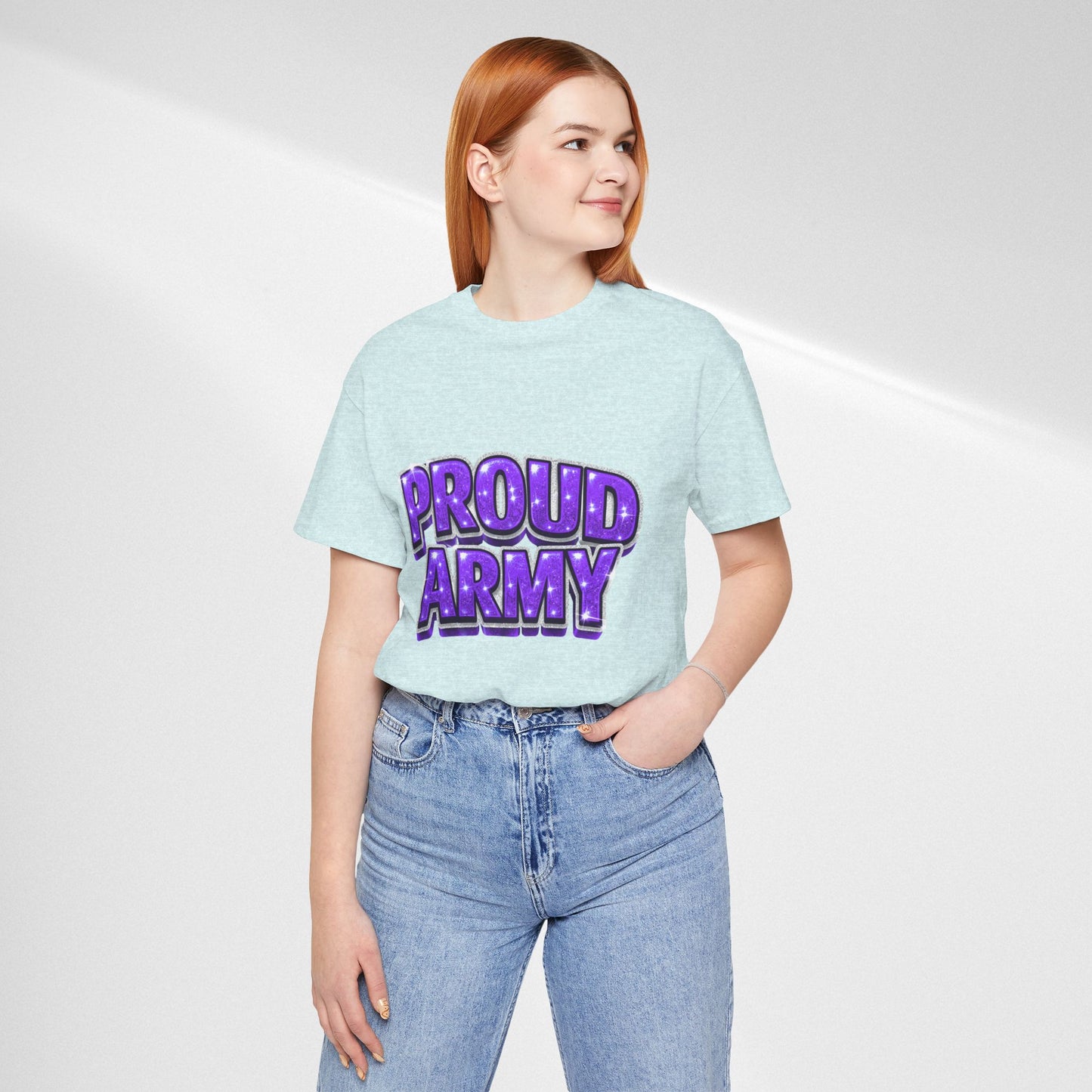 Proud Army T-Shirt — Bold Purple BTS Support Tee