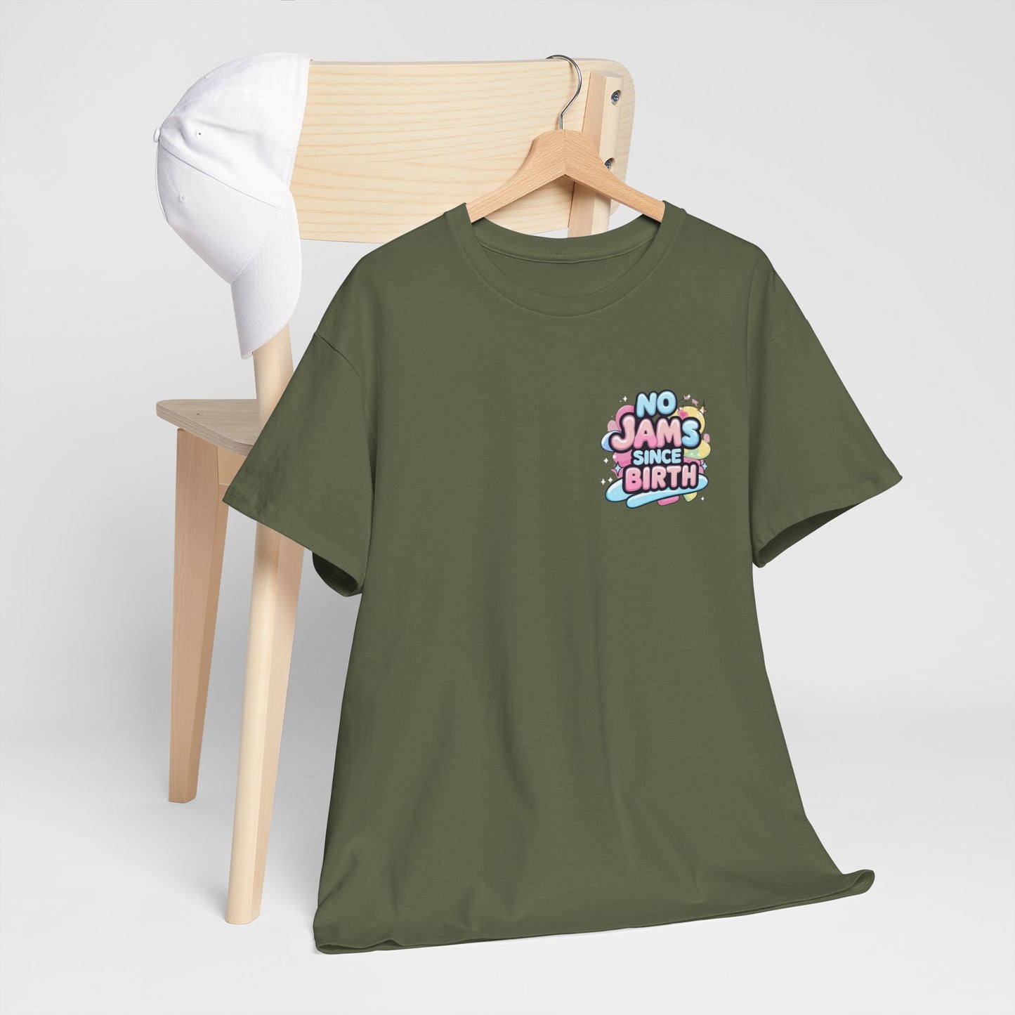 No Jams Since Birth T-Shirt — Cute Pastel Graphic Tee