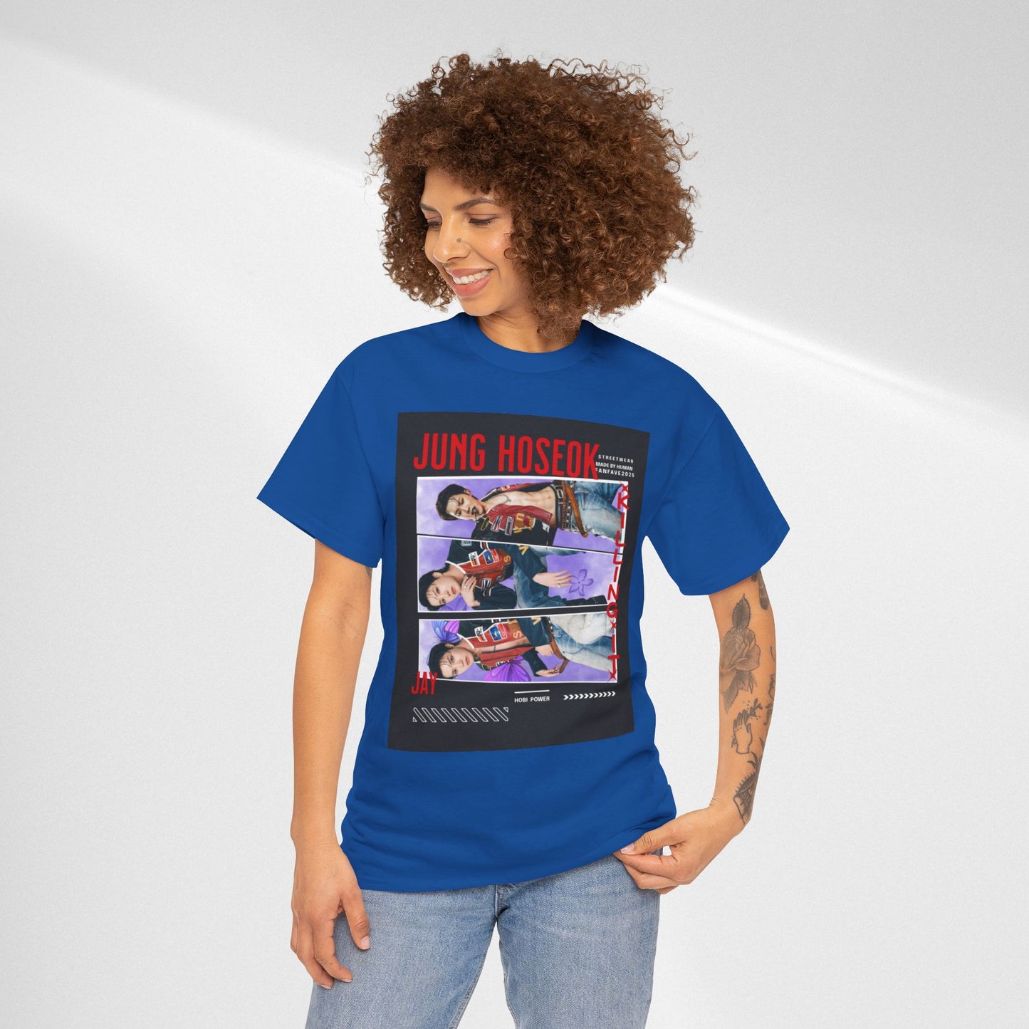 Jung Hoseok Photo Collage Tee — Retro K-Pop Fan Shirt