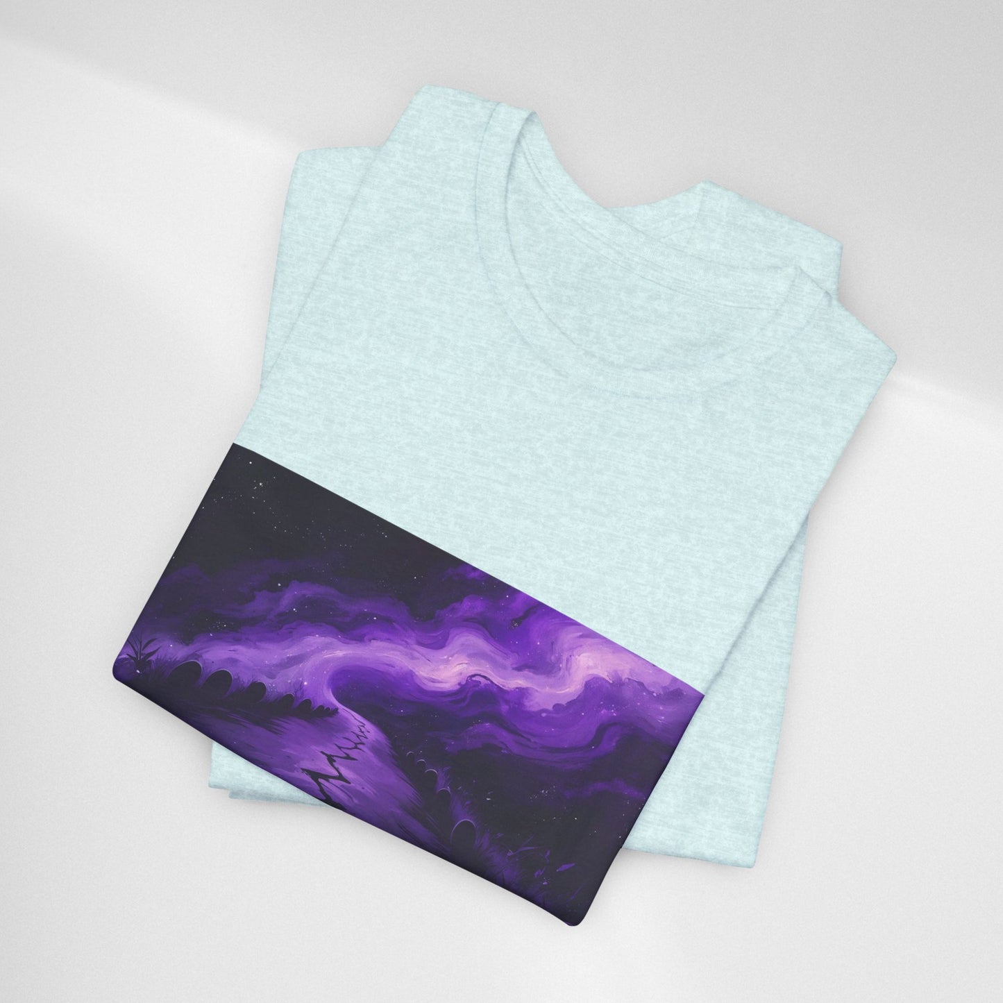 You Never Walk Alone Tee — Purple Night Stairway Graphic T‑Shirt