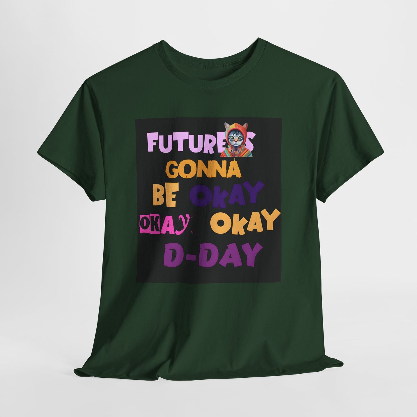 Future's Gonna Be Okay D-Day T-Shirt — Positive Retro Graphic Tee