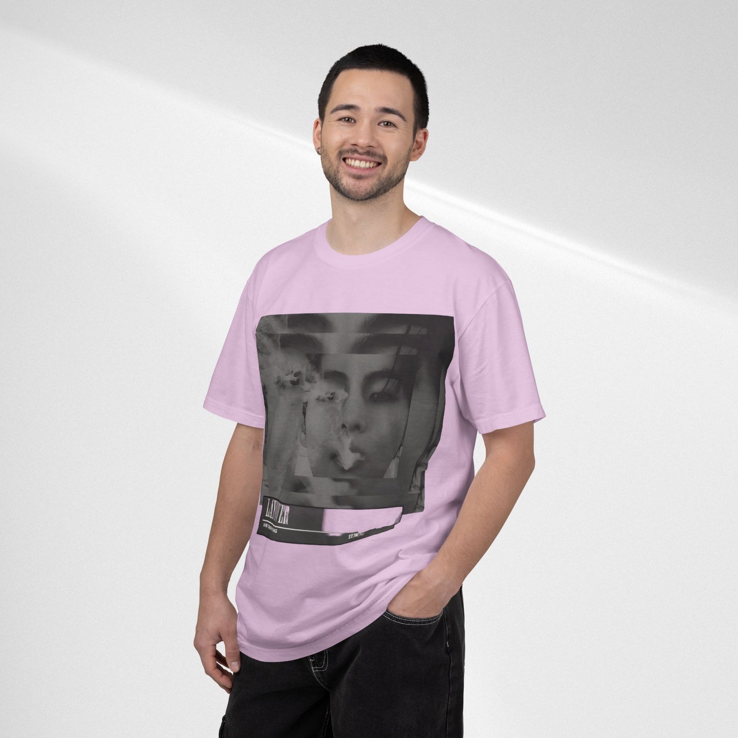 V Graphic Tee — Noir Glitch Portrait T-Shirt