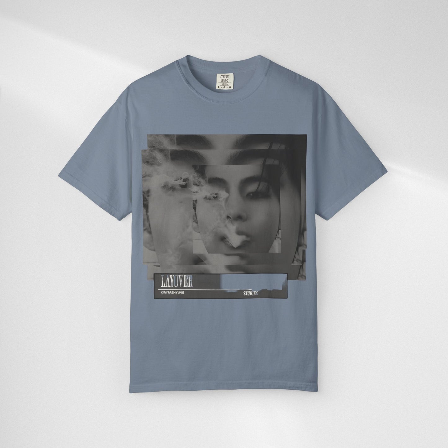 V Graphic Tee — Noir Glitch Portrait T-Shirt