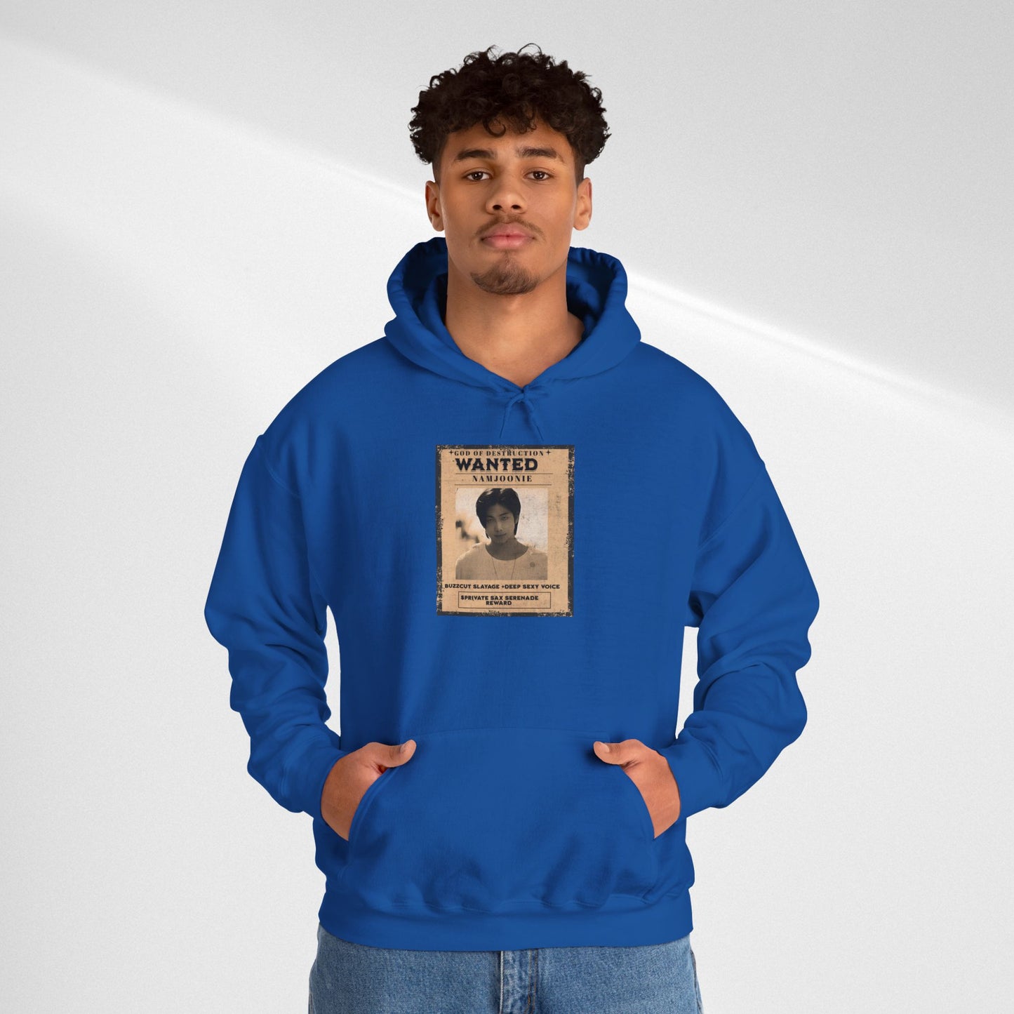 Hoodie - Vintage Namjoon 'WANTED' Poster Graphic Pullover