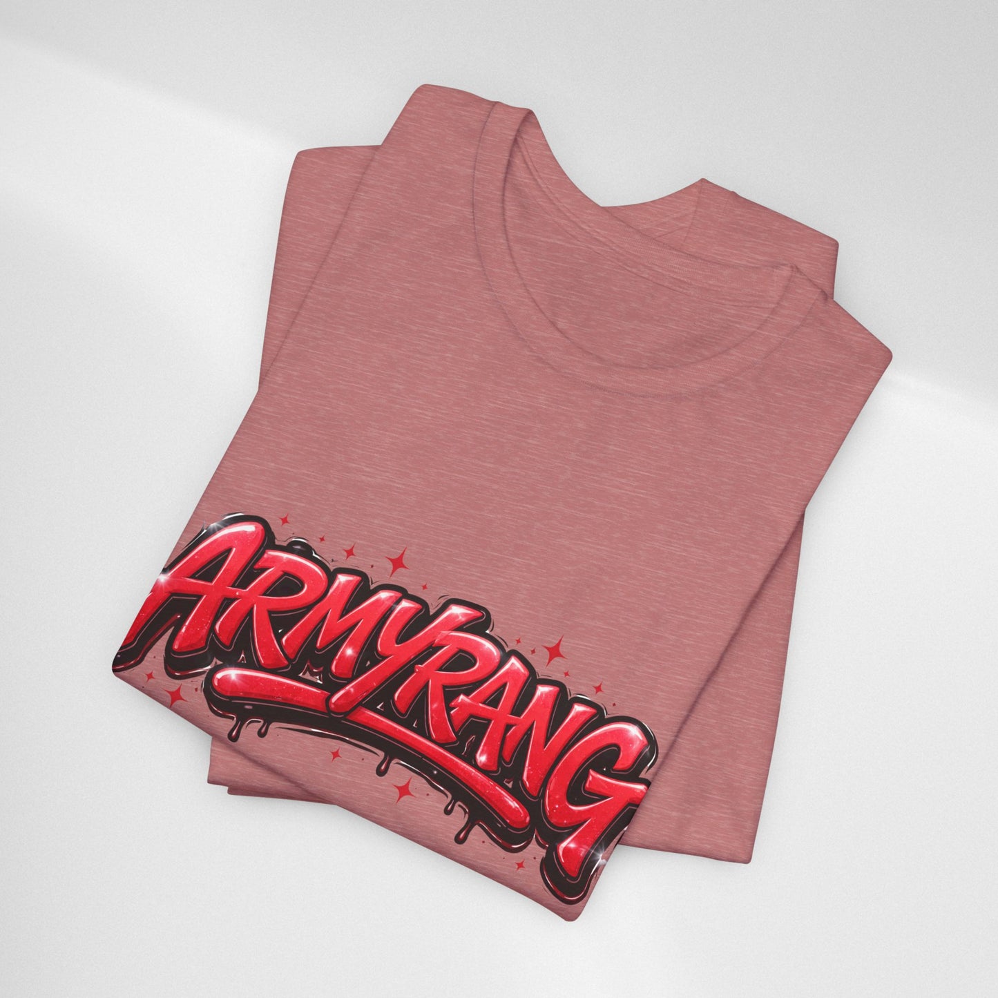 BTS T-Shirt — 'ARMYRANG' Red Graffiti Logo Tee