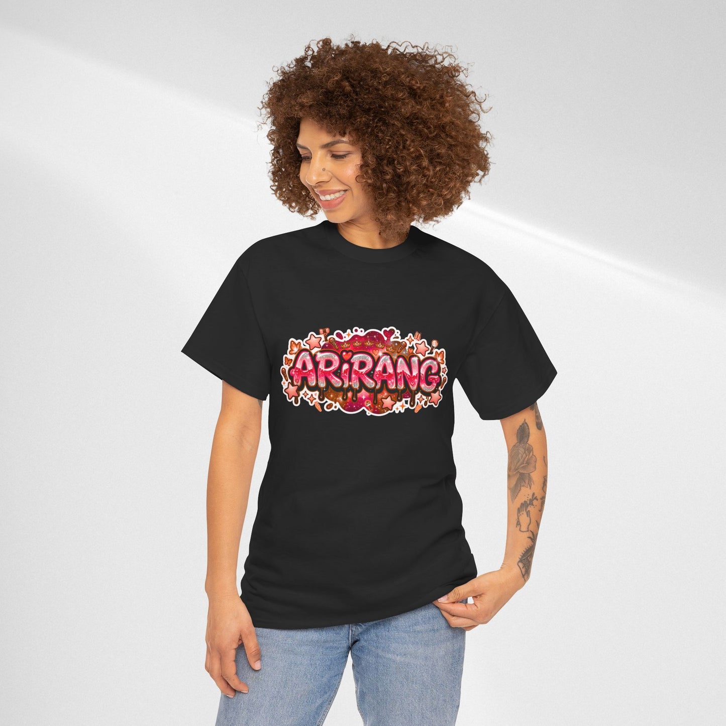 BTS Arirang Floral Graphic Tee - Korean Music Tribute Shirt