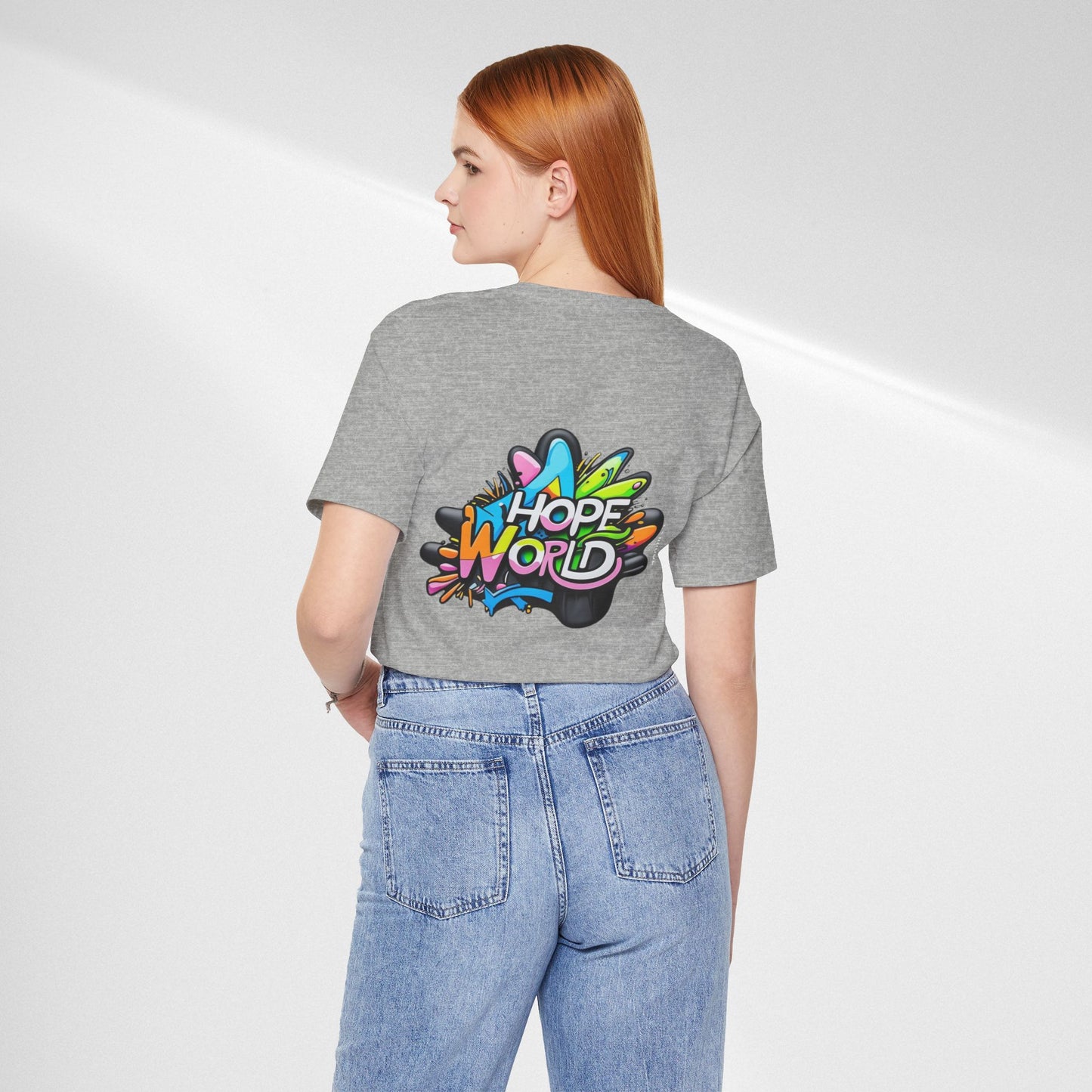 Hope World Graphic Tee — Colorful Graffiti BTS-Inspired Shirt