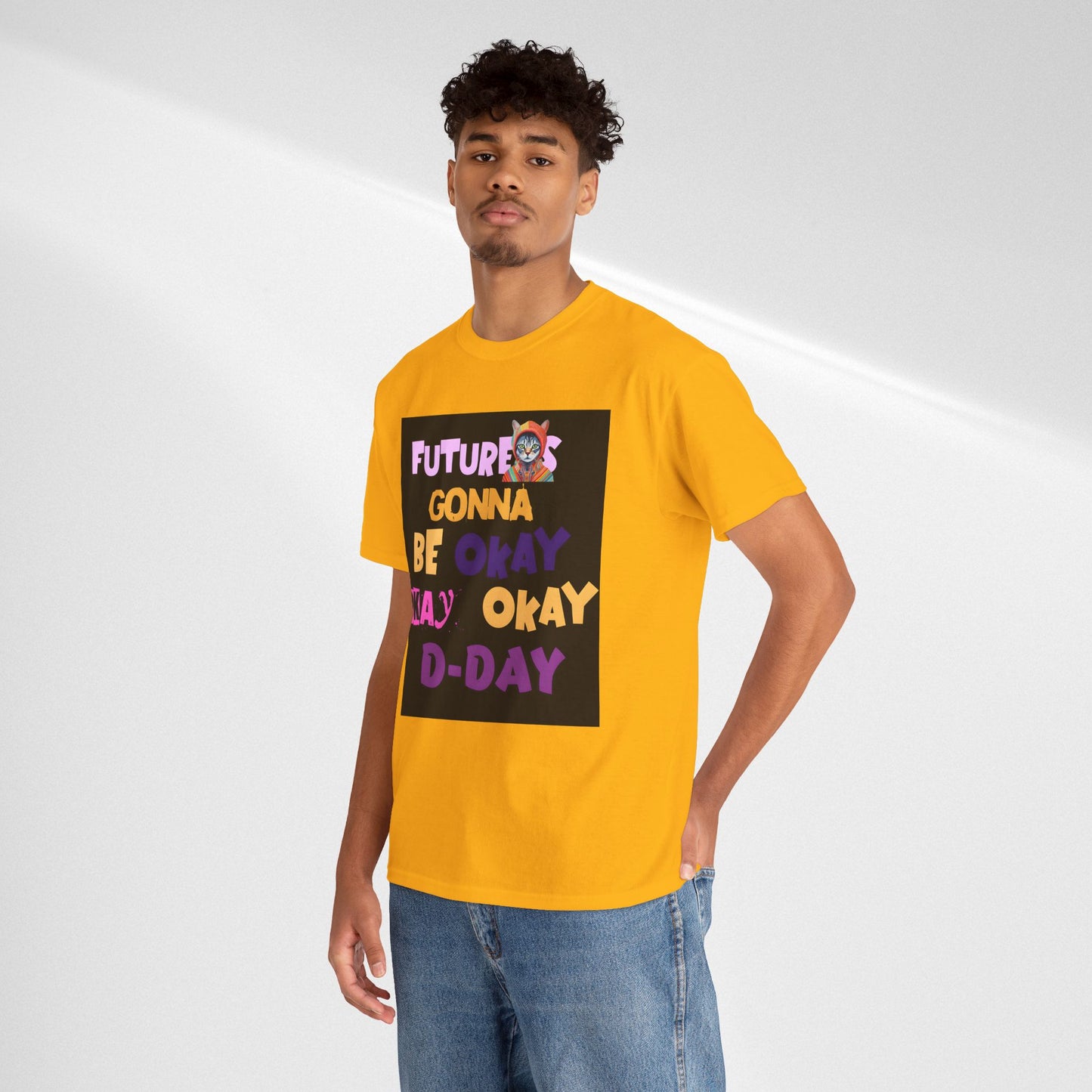 Future's Gonna Be Okay D-Day T-Shirt — Positive Retro Graphic Tee