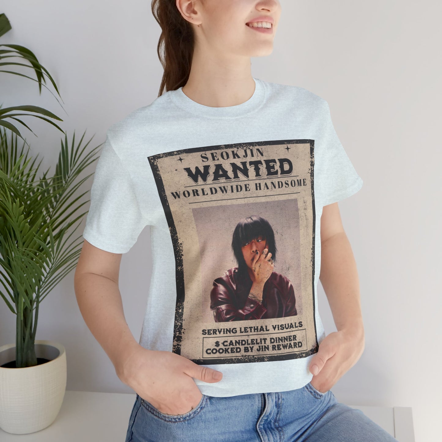 T-Shirt — 'Seokjin Wanted: Worldwide Handsome' Vintage Poster Tee