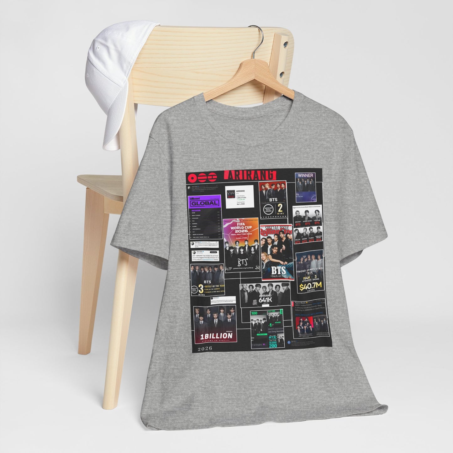 BTS  ARIRANG Collage Graphic Tee — K‑Pop Fan Tribute Shirt