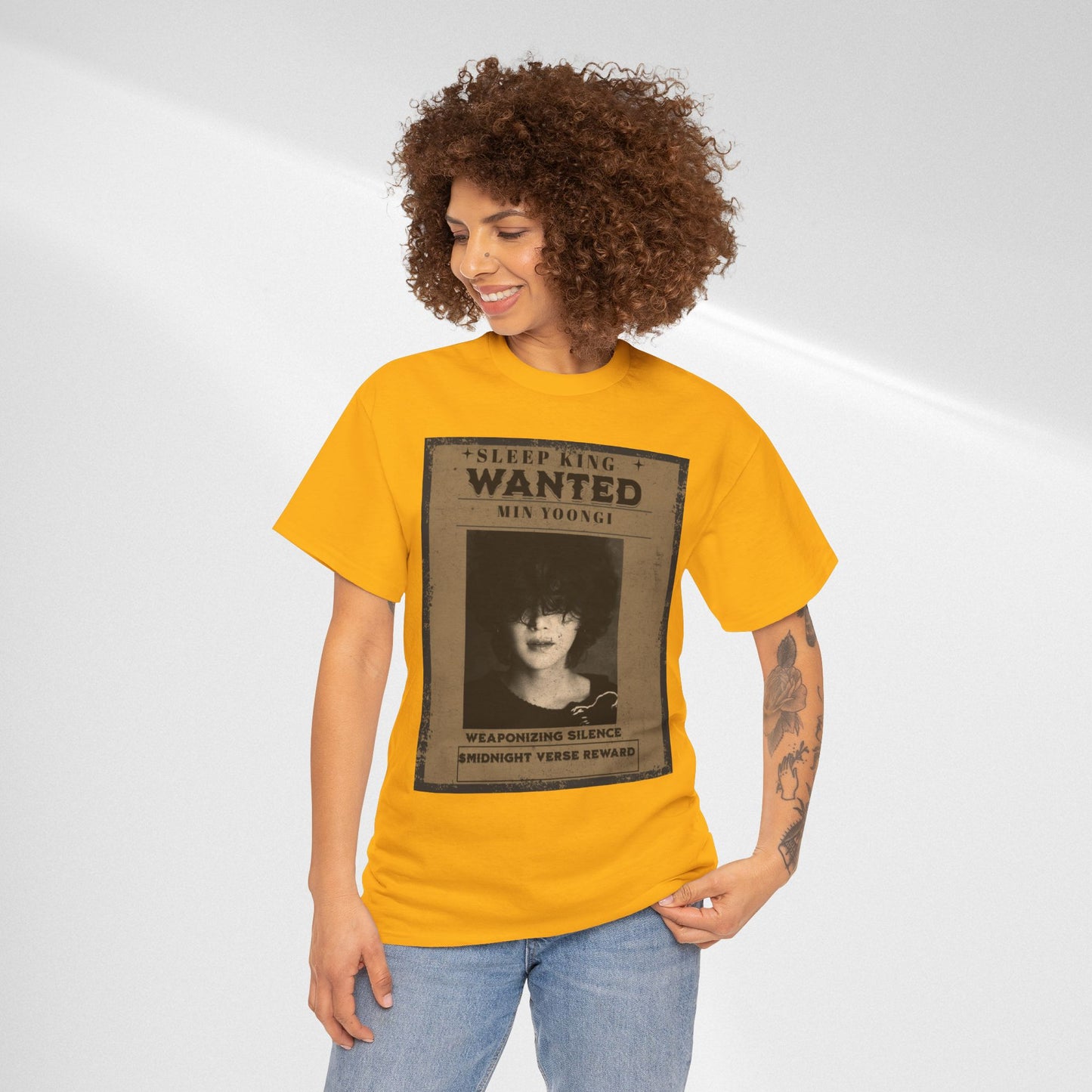 Suga Vintage “Sleeping Wanted” Retro Poster T-Shirt