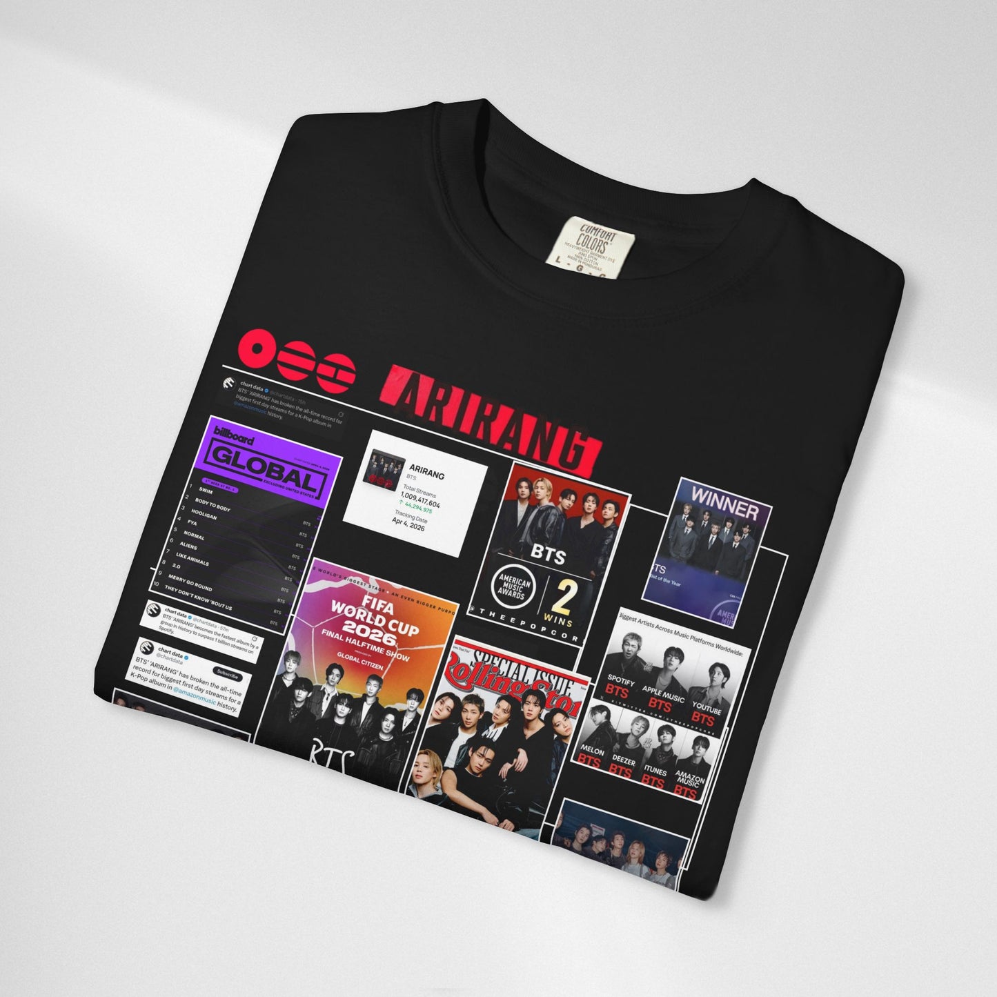 BTS  ARIRANG Collage Graphic T-Shirt — K-Pop Fan Tribute Tee