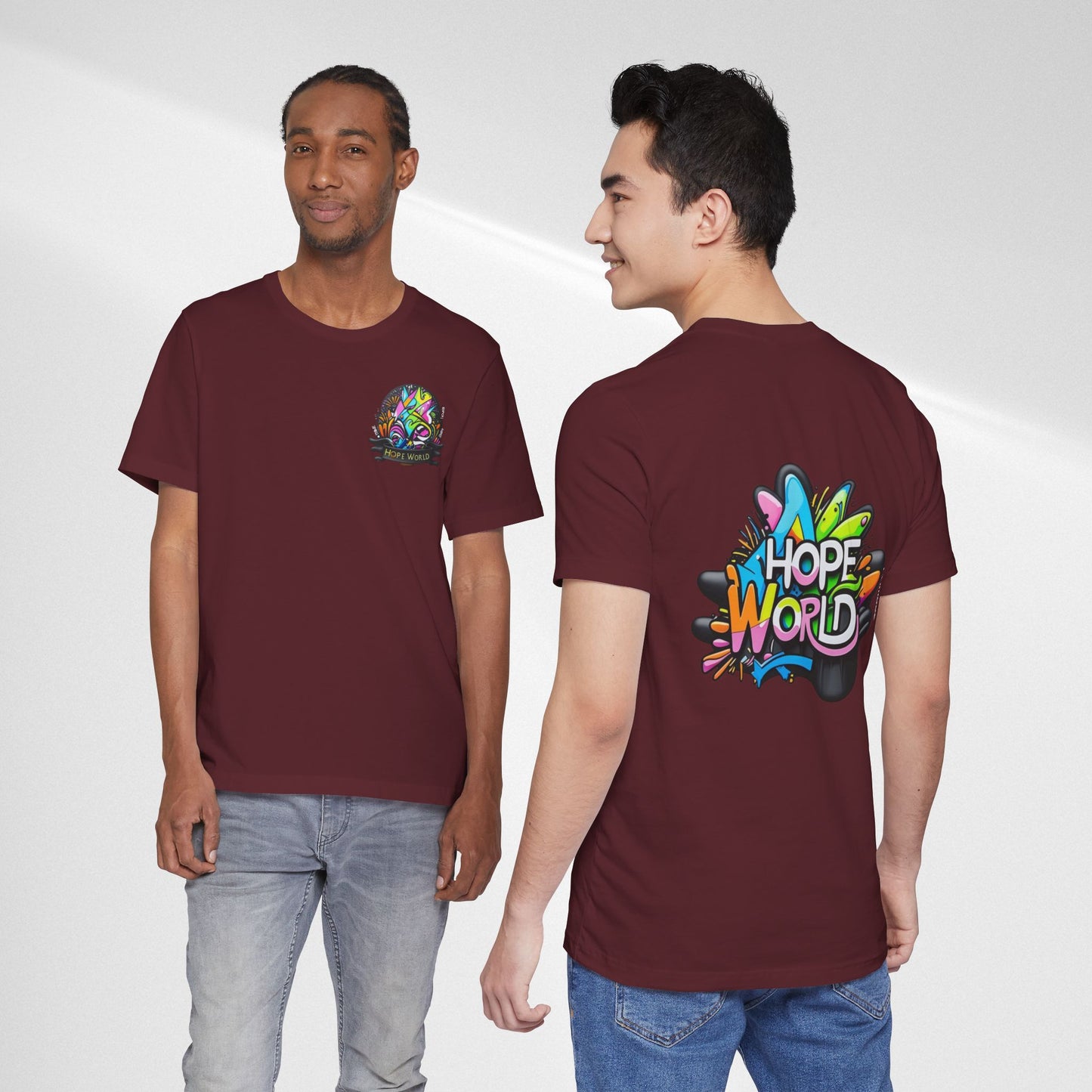 Hope World Graphic Tee — Colorful Graffiti BTS-Inspired Shirt