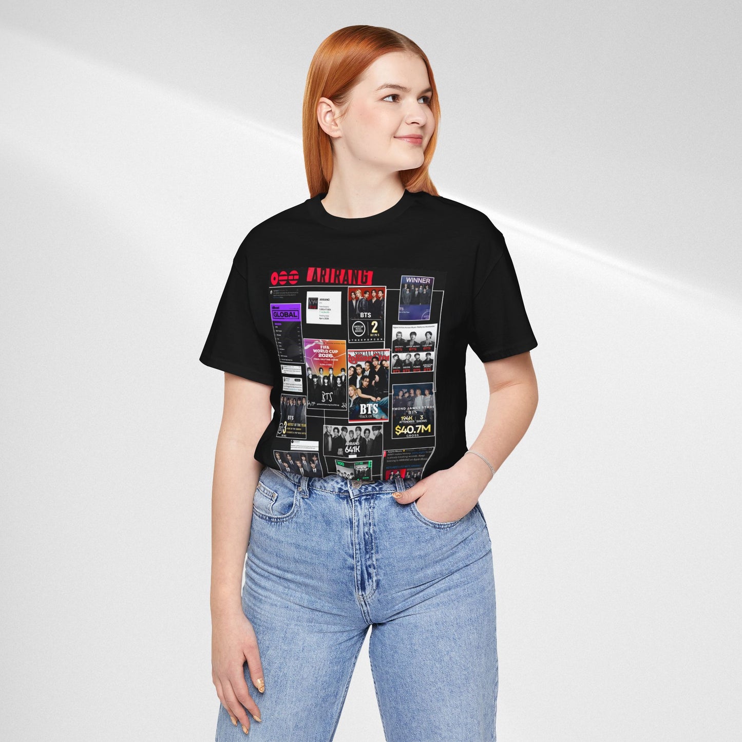 BTS  ARIRANG Collage Graphic Tee — K‑Pop Fan Tribute Shirt