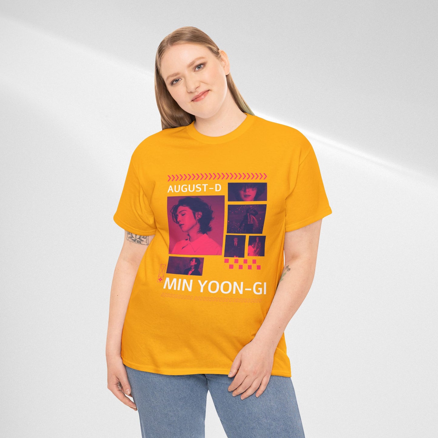 Min Yoon-Gi Photo Grid Tee — K‑Pop BTS August‑D Fan Shirt