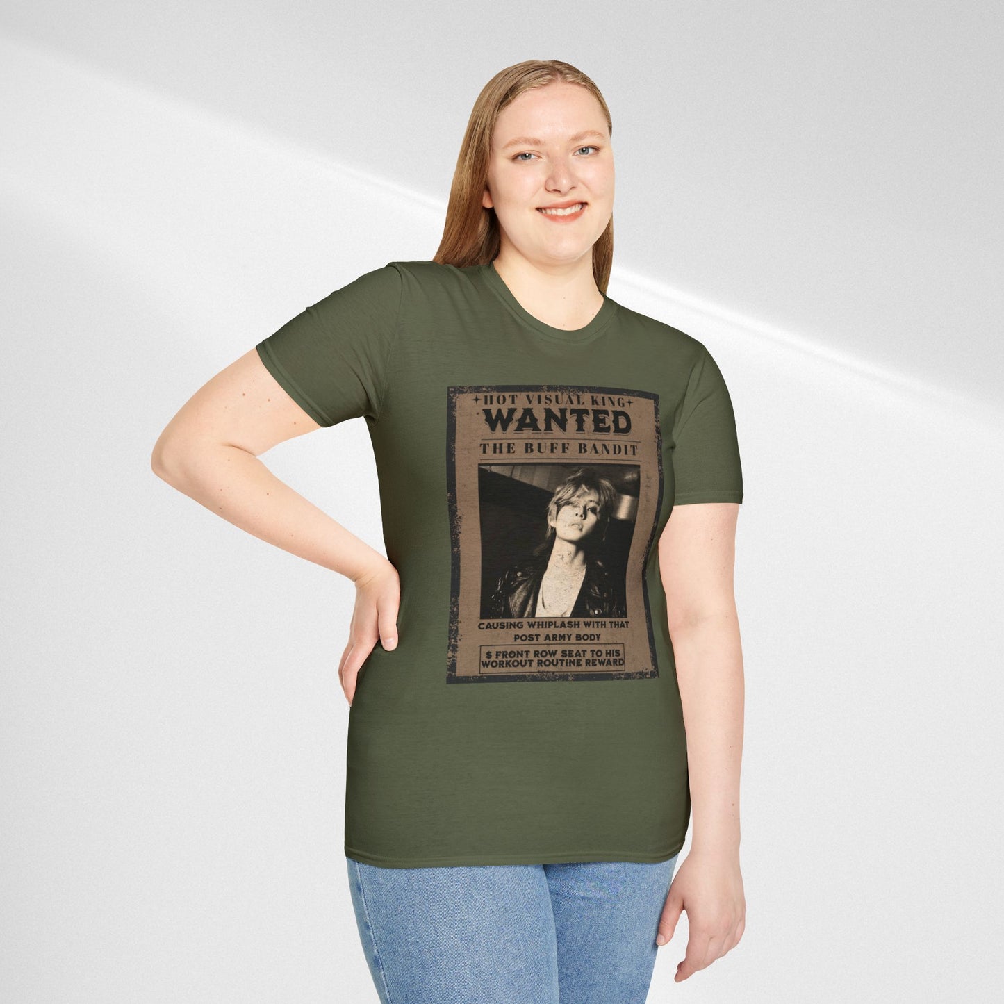 Wanted V Poster Graphic T-Shirt — "The Ruff Bandit" Vintage Western Mugshot Tee