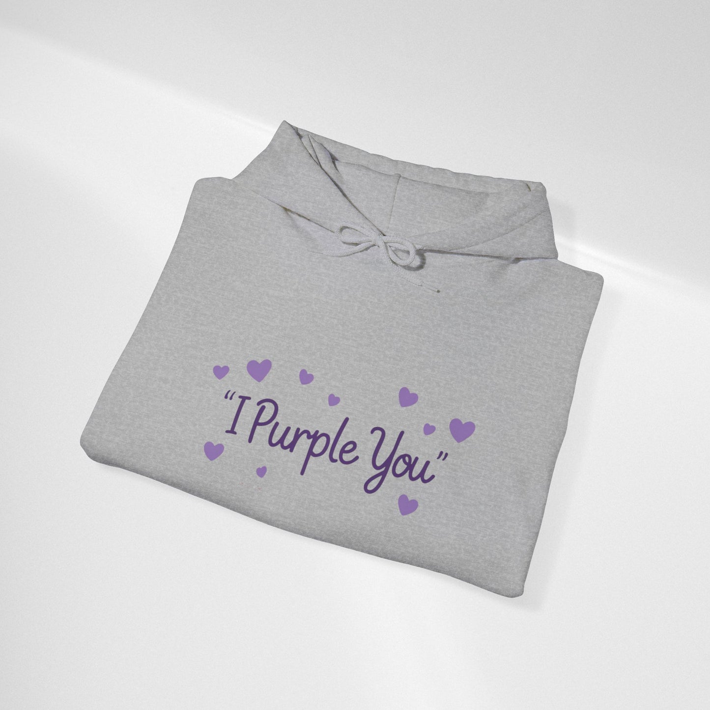 I Purple You Hoodie — Cute Purple Heart Love Pullover