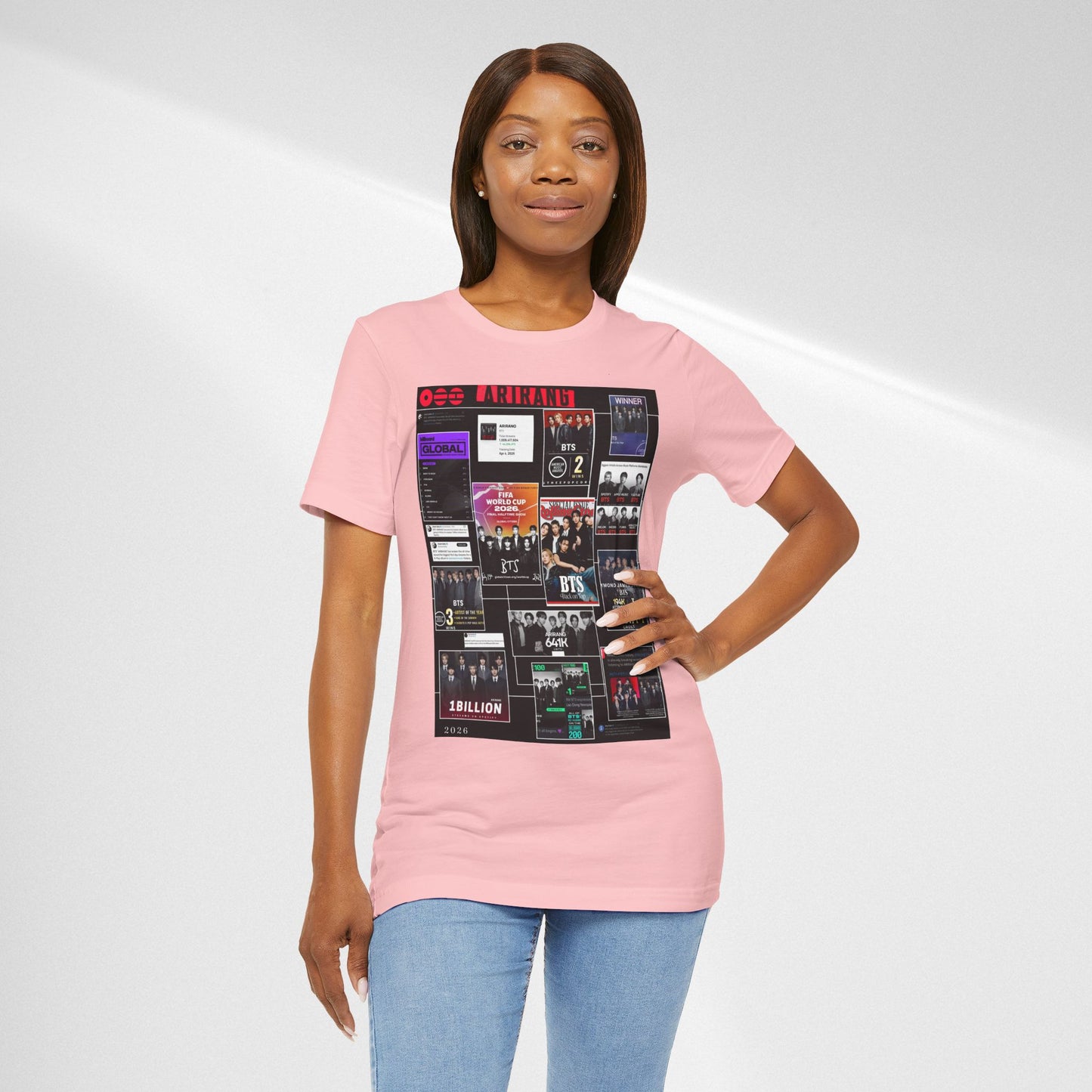 BTS  ARIRANG Collage Graphic Tee — K‑Pop Fan Tribute Shirt