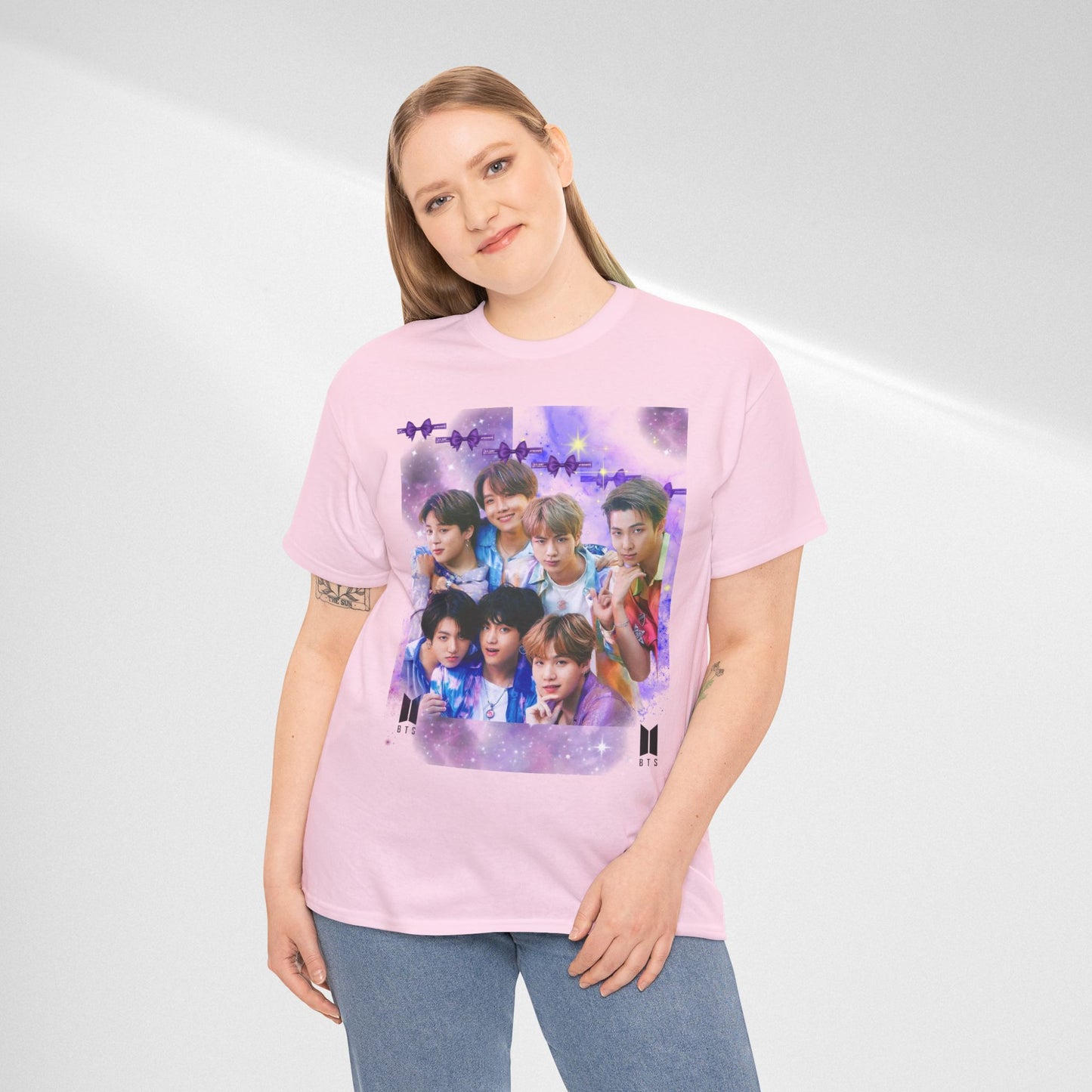 BTS Collage Tee — Purple Dream Photo Graphic T-Shirt
