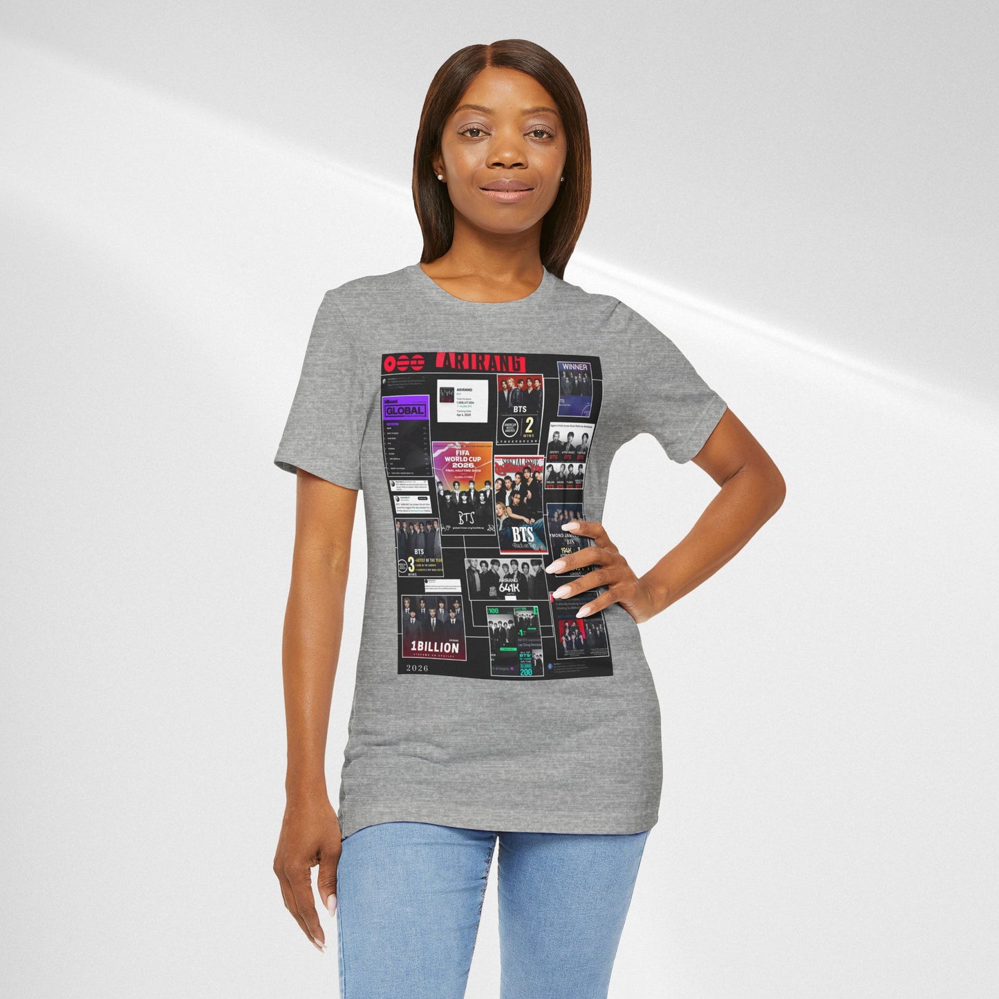 BTS  ARIRANG Collage Graphic Tee — K‑Pop Fan Tribute Shirt