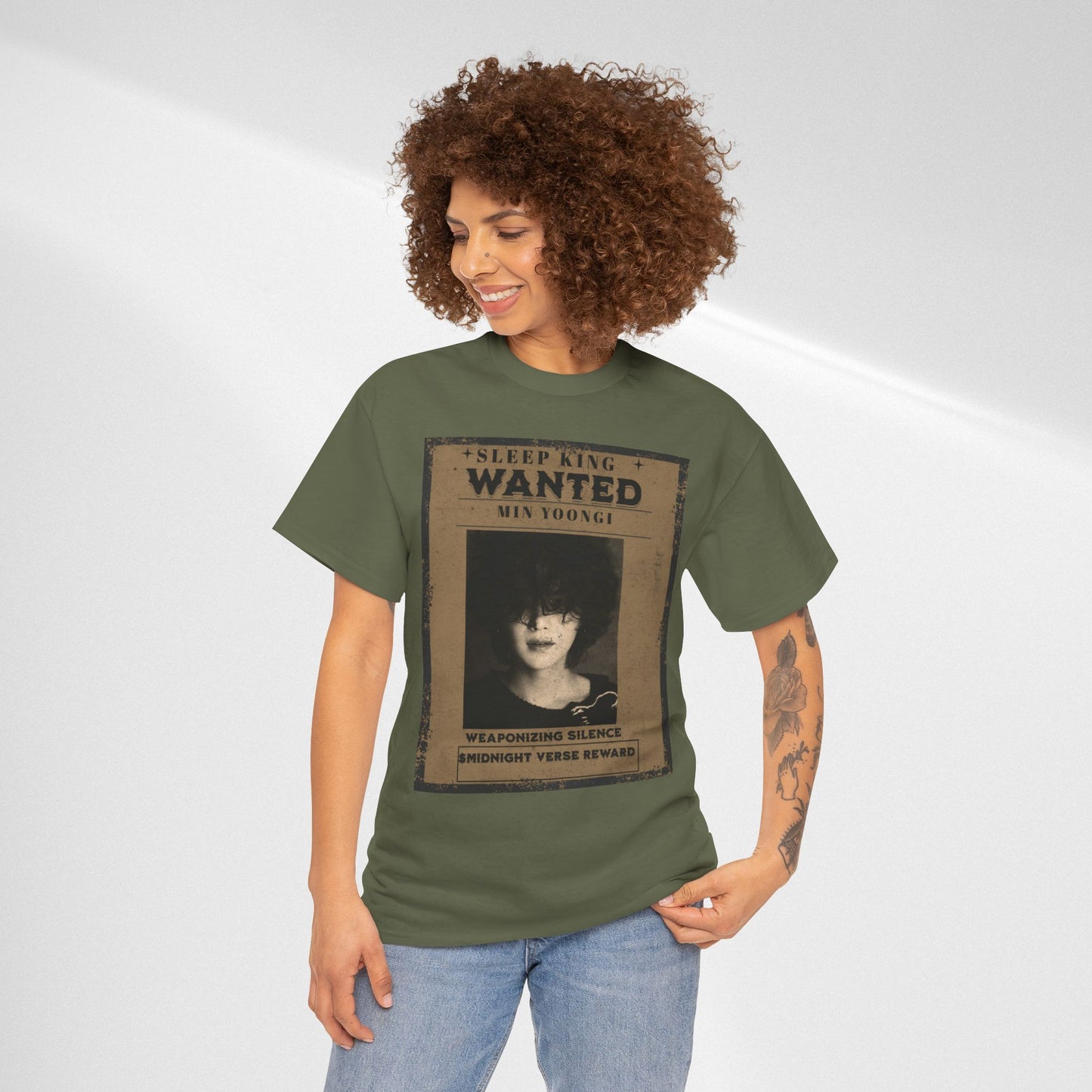 Suga Vintage “Sleeping Wanted” Retro Poster T-Shirt