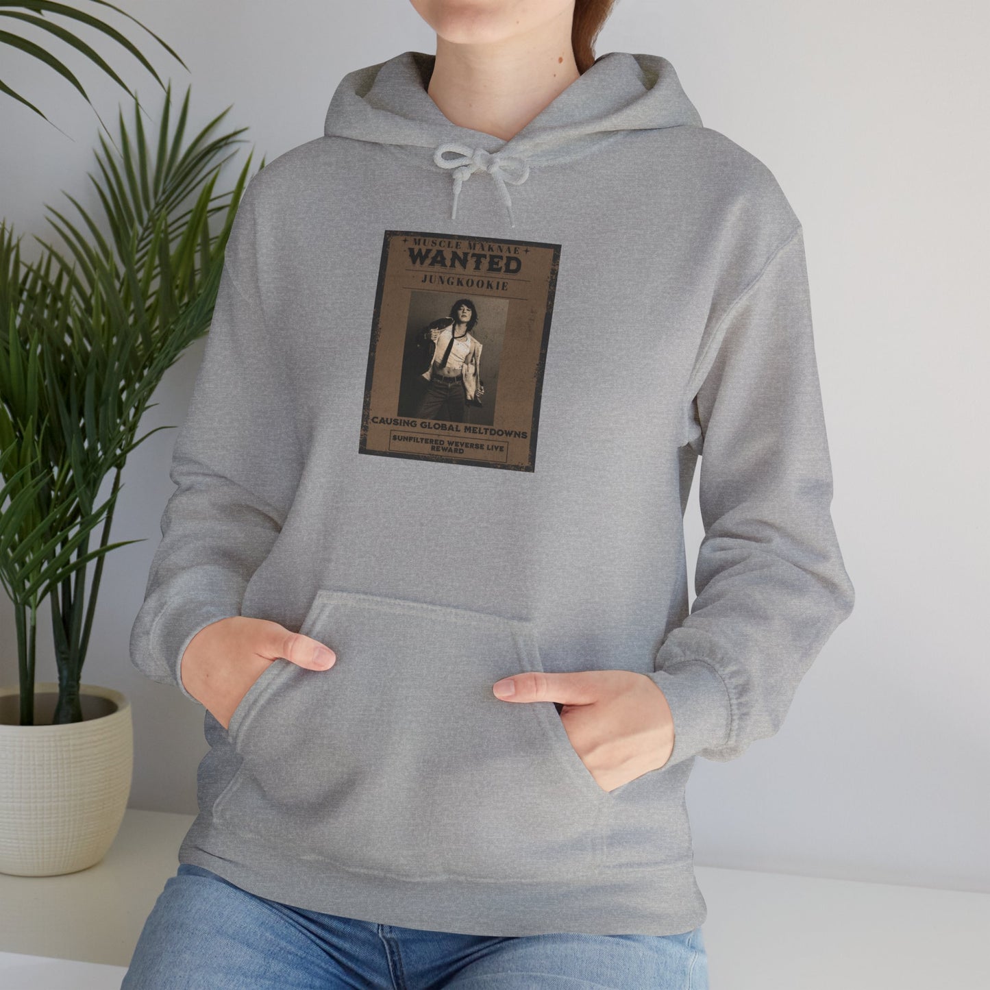 Hoodie — Vintage JK 'WANTED' Poster Graphic Pullover