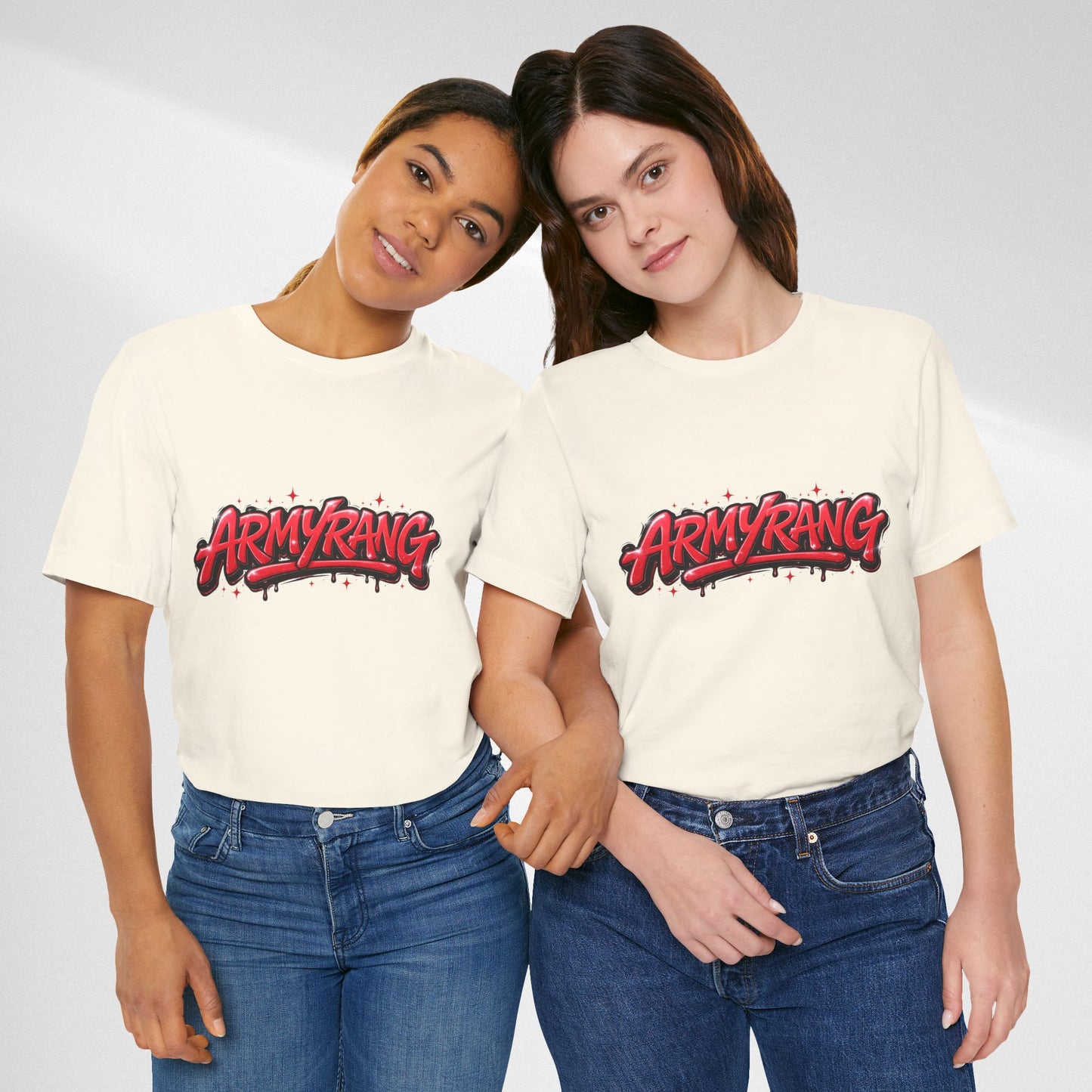 BTS T-Shirt — 'ARMYRANG' Red Graffiti Logo Tee