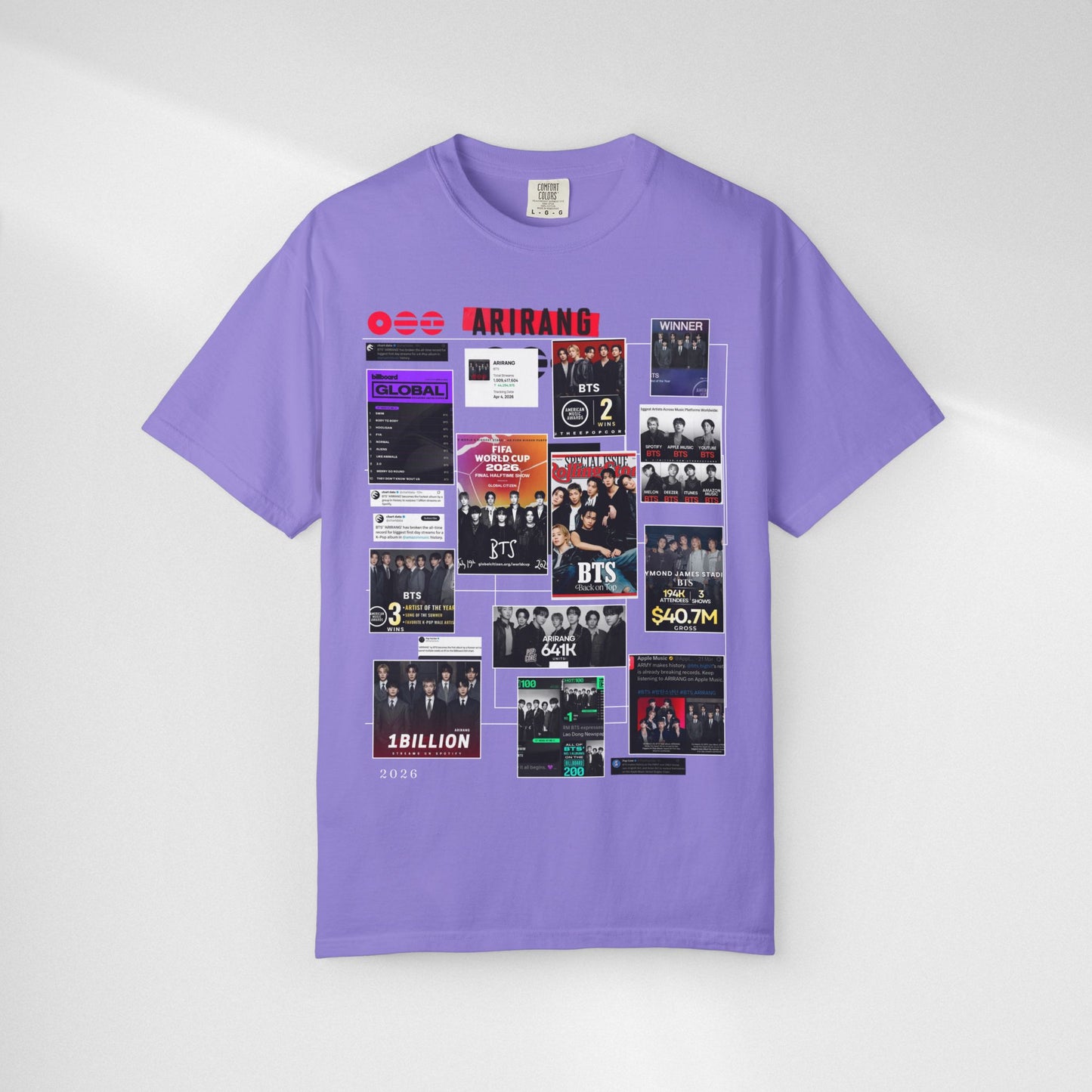 BTS  ARIRANG Collage Graphic T-Shirt — K-Pop Fan Tribute Tee