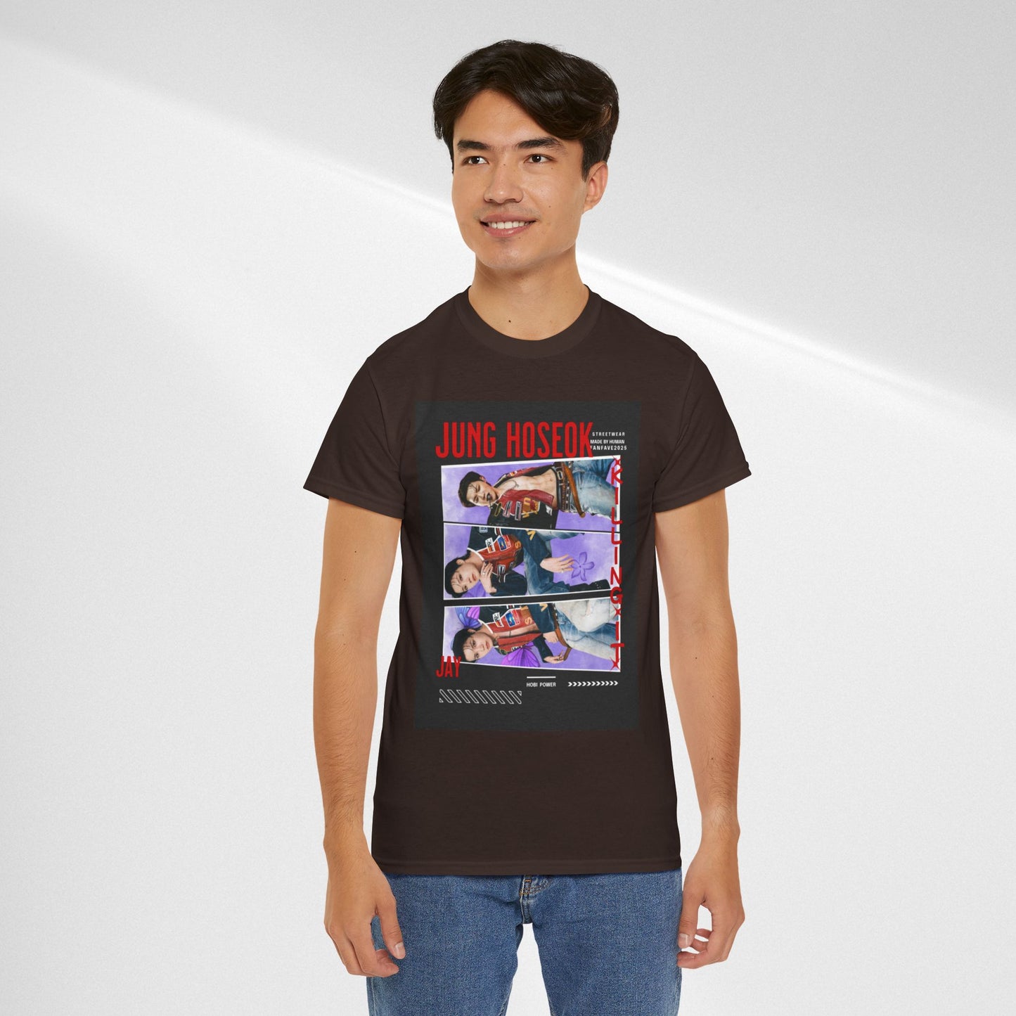 Jung Hoseok Photo Collage Tee — Retro K-Pop Fan Shirt