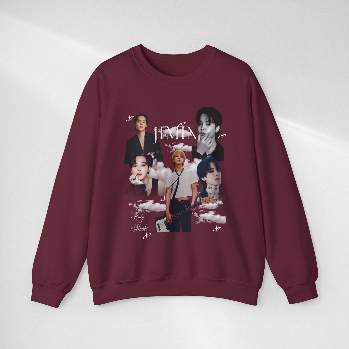 Crewneck Sweatshirt — K-pop JIMIN Collage Pullover (Band Member Design)