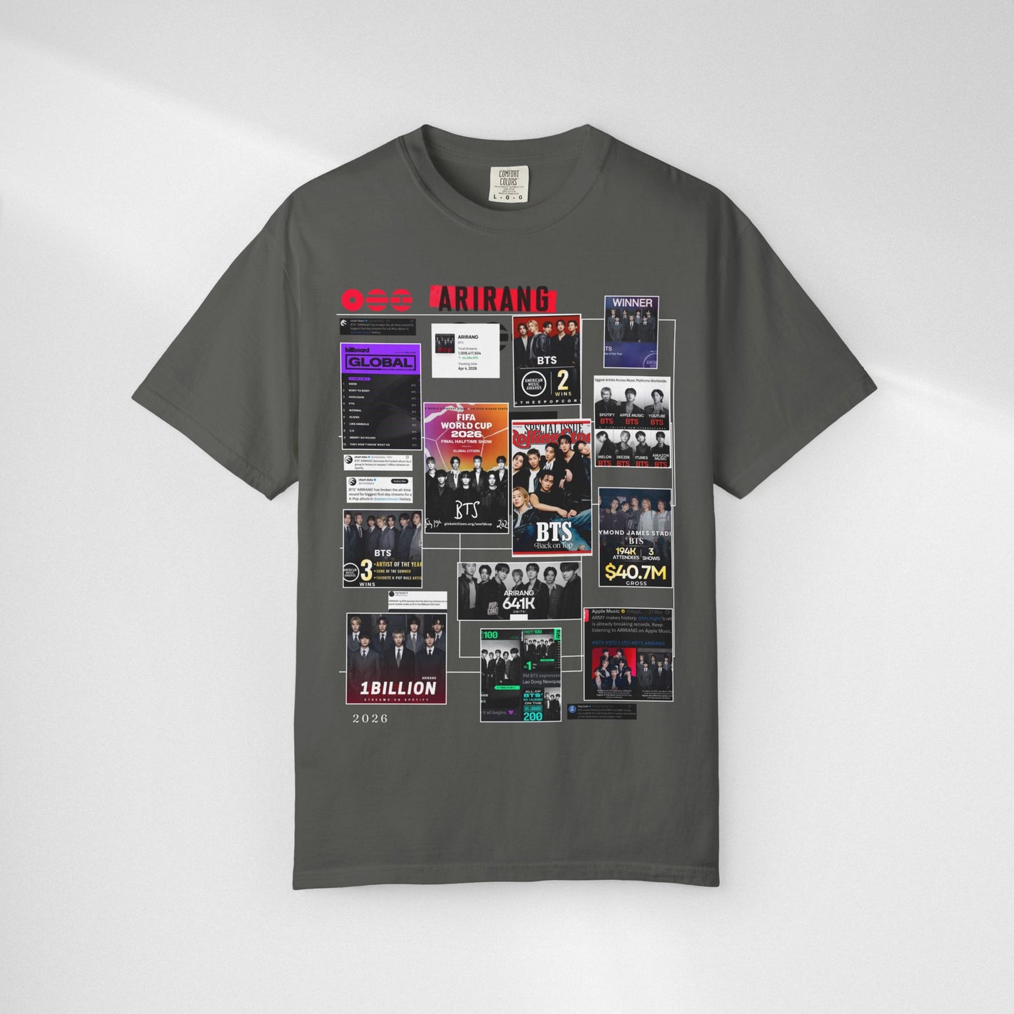 BTS  ARIRANG Collage Graphic T-Shirt — K-Pop Fan Tribute Tee