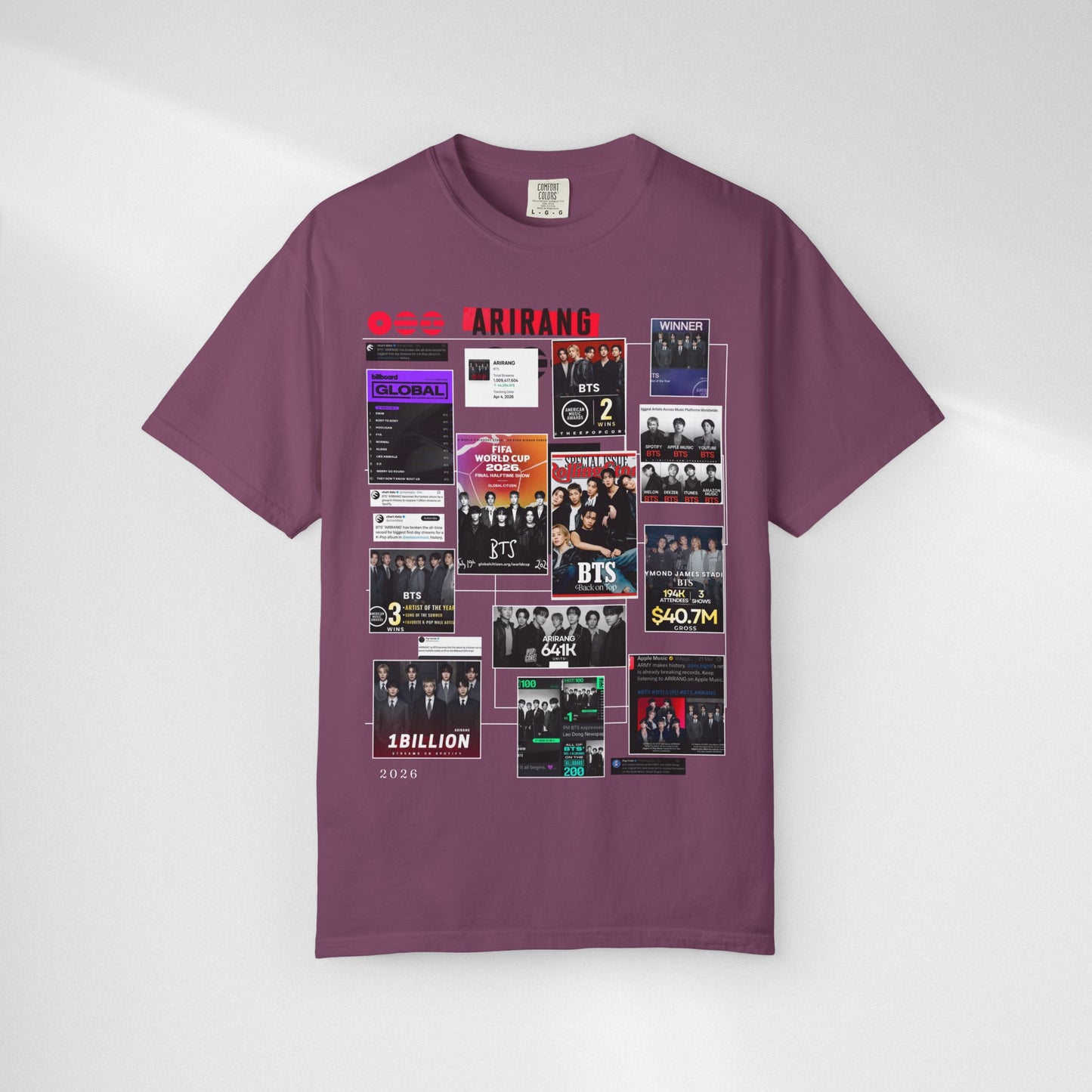 BTS  ARIRANG Collage Graphic T-Shirt — K-Pop Fan Tribute Tee