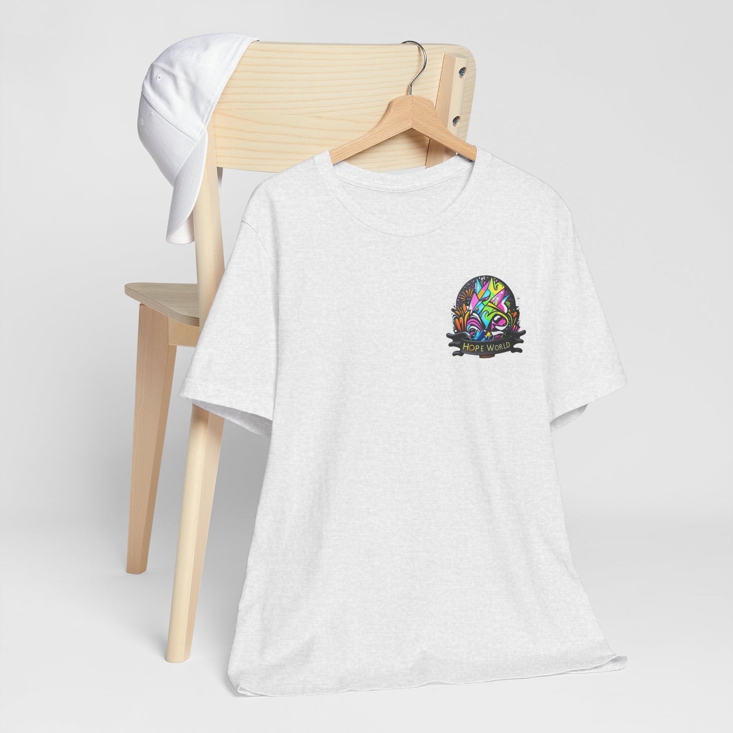 Hope World Graphic Tee — Colorful Graffiti BTS-Inspired Shirt
