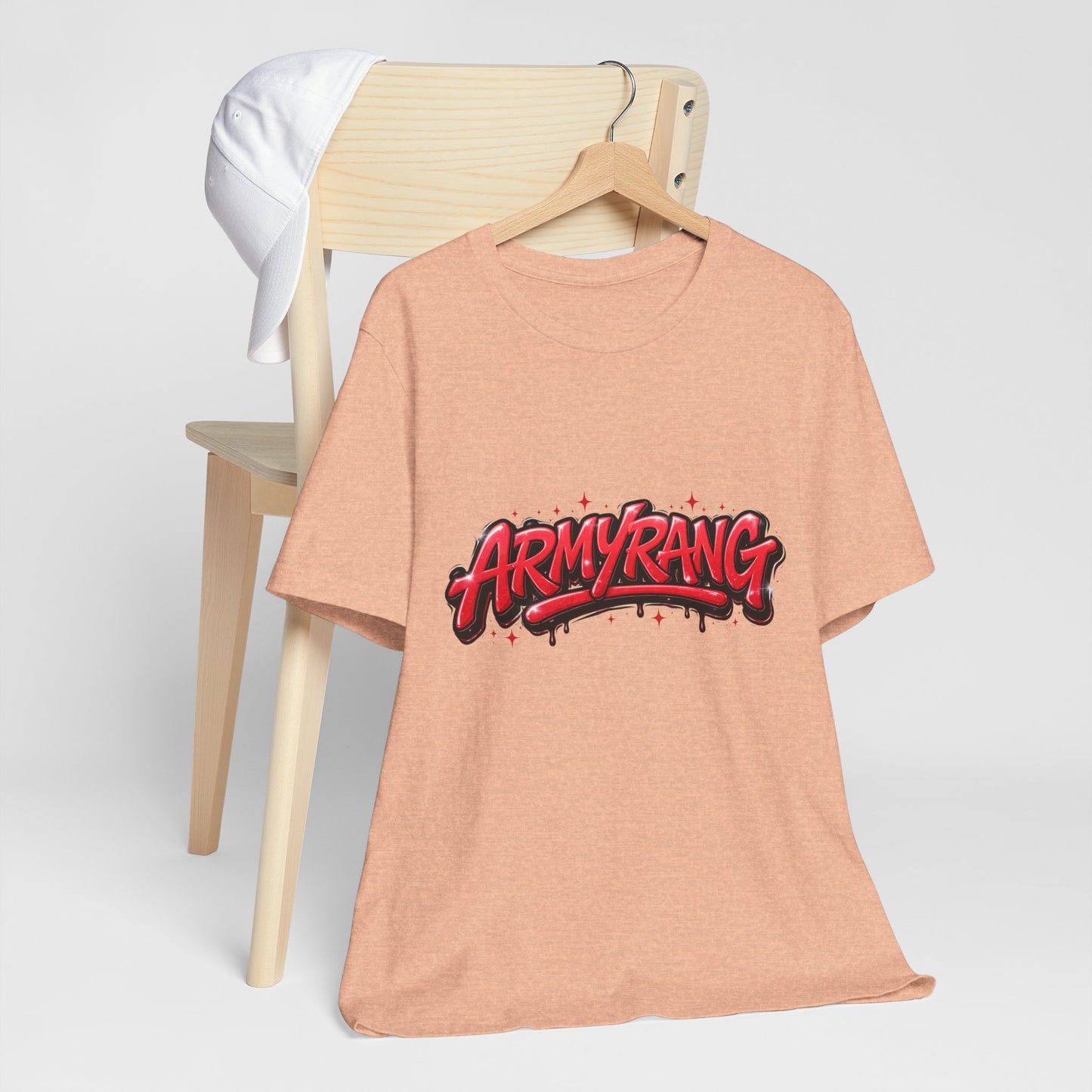 BTS T-Shirt — 'ARMYRANG' Red Graffiti Logo Tee