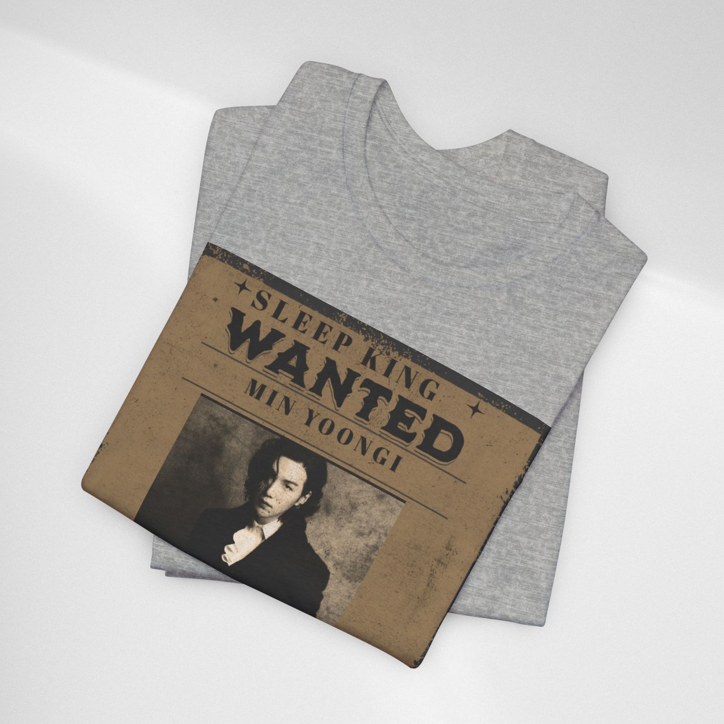 Sleep King Wanted Tee — Vintage 'Min Yoongi' Poster Shirt