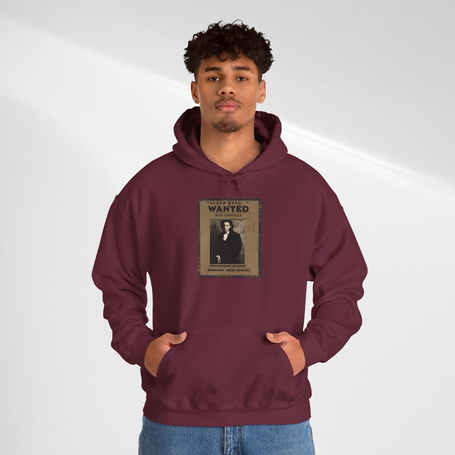 Suga Wanted Poster Hoodie — Vintage 'Wanted' Photo Sweatshirt