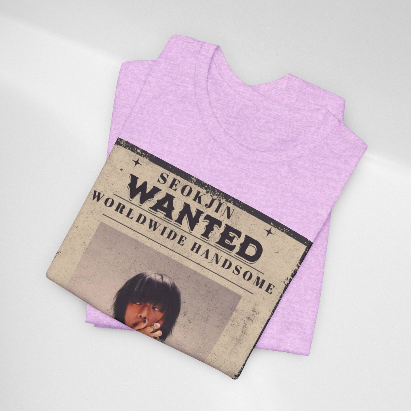 T-Shirt — 'Seokjin Wanted: Worldwide Handsome' Vintage Poster Tee