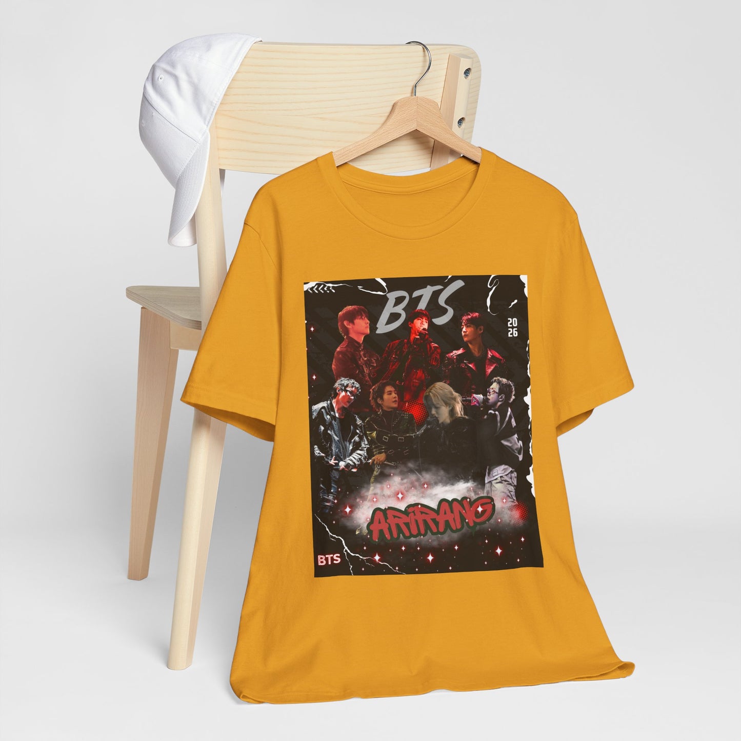 BTS ARIRANG Band Graphic Tee — 'BTS ARMY' Retro Concert Poster Shirt