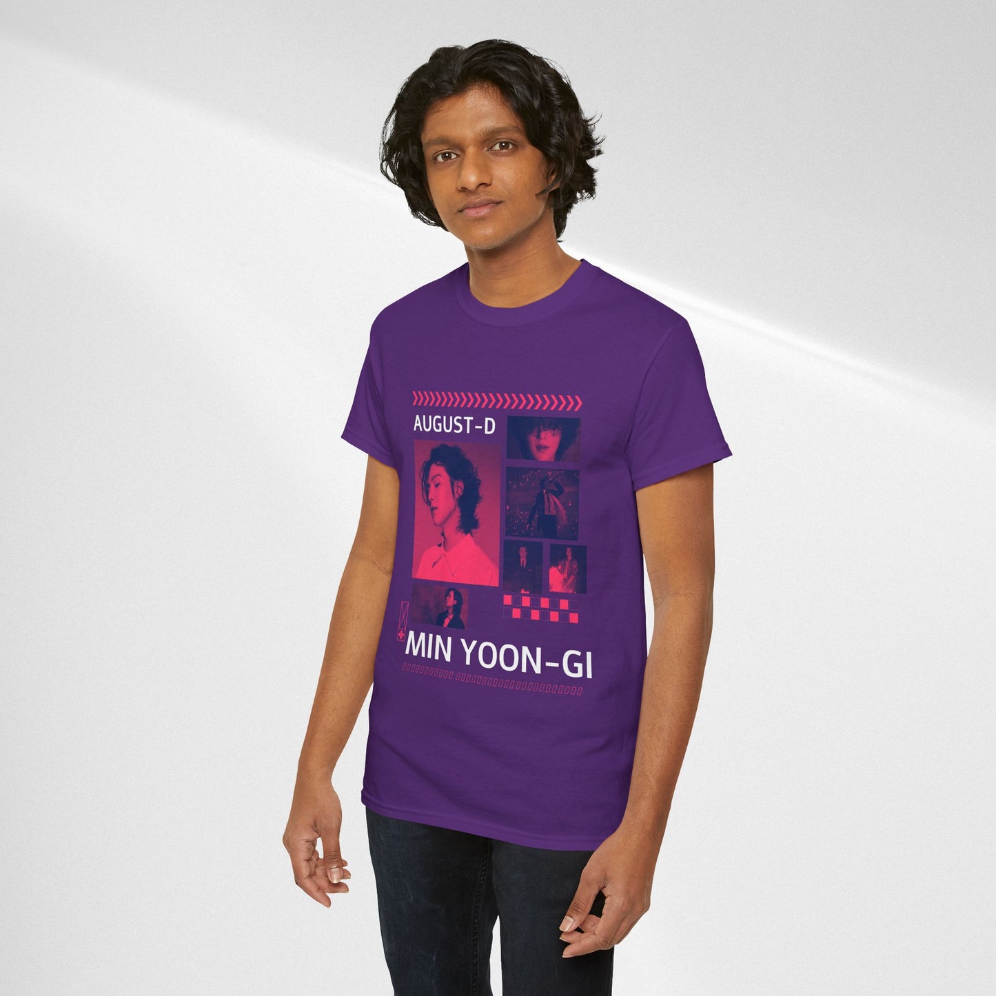 Min Yoon-Gi Photo Grid Tee — K‑Pop BTS August‑D Fan Shirt