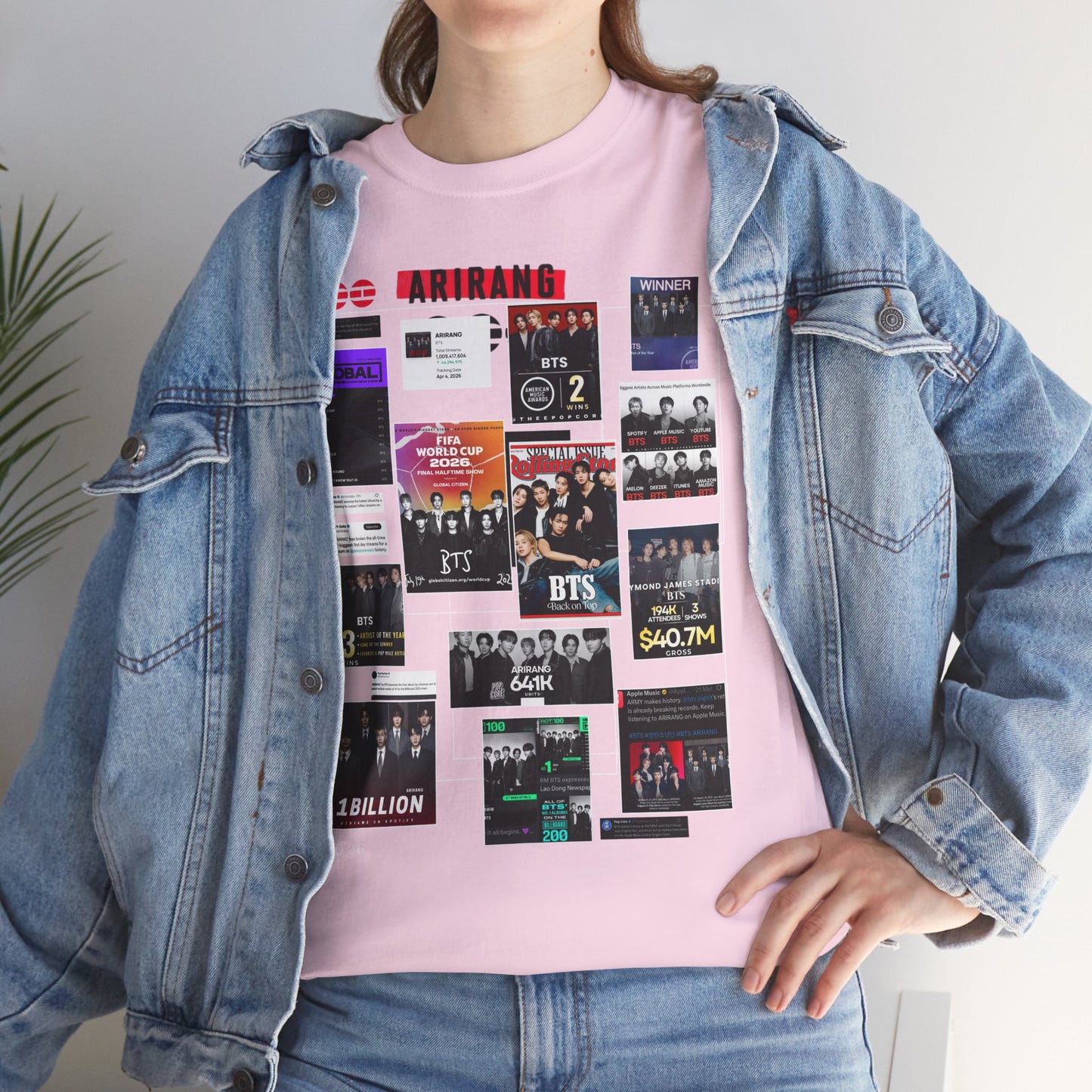 BTS ARIRANG Collage Tee — Iconic Albums & Milestones Graphic T-Shirt