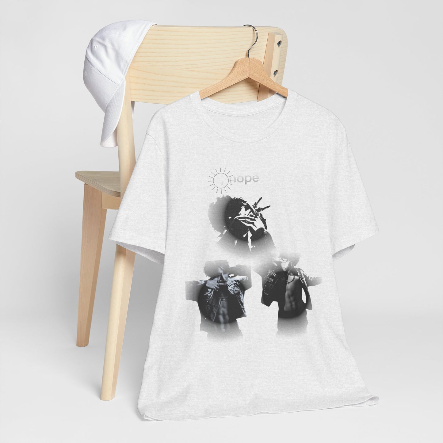 J hope Graphic Tee — Moody Monochrome Portraits