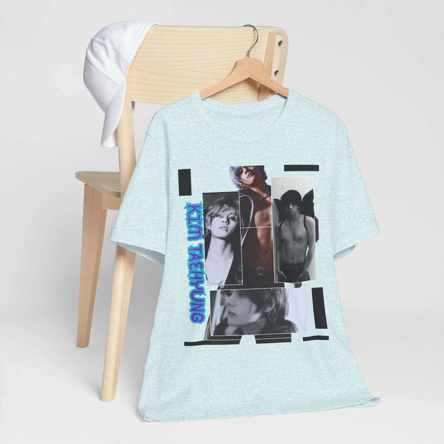TAE Photo Collage Graphic Tee — Retro Black & White Portraits