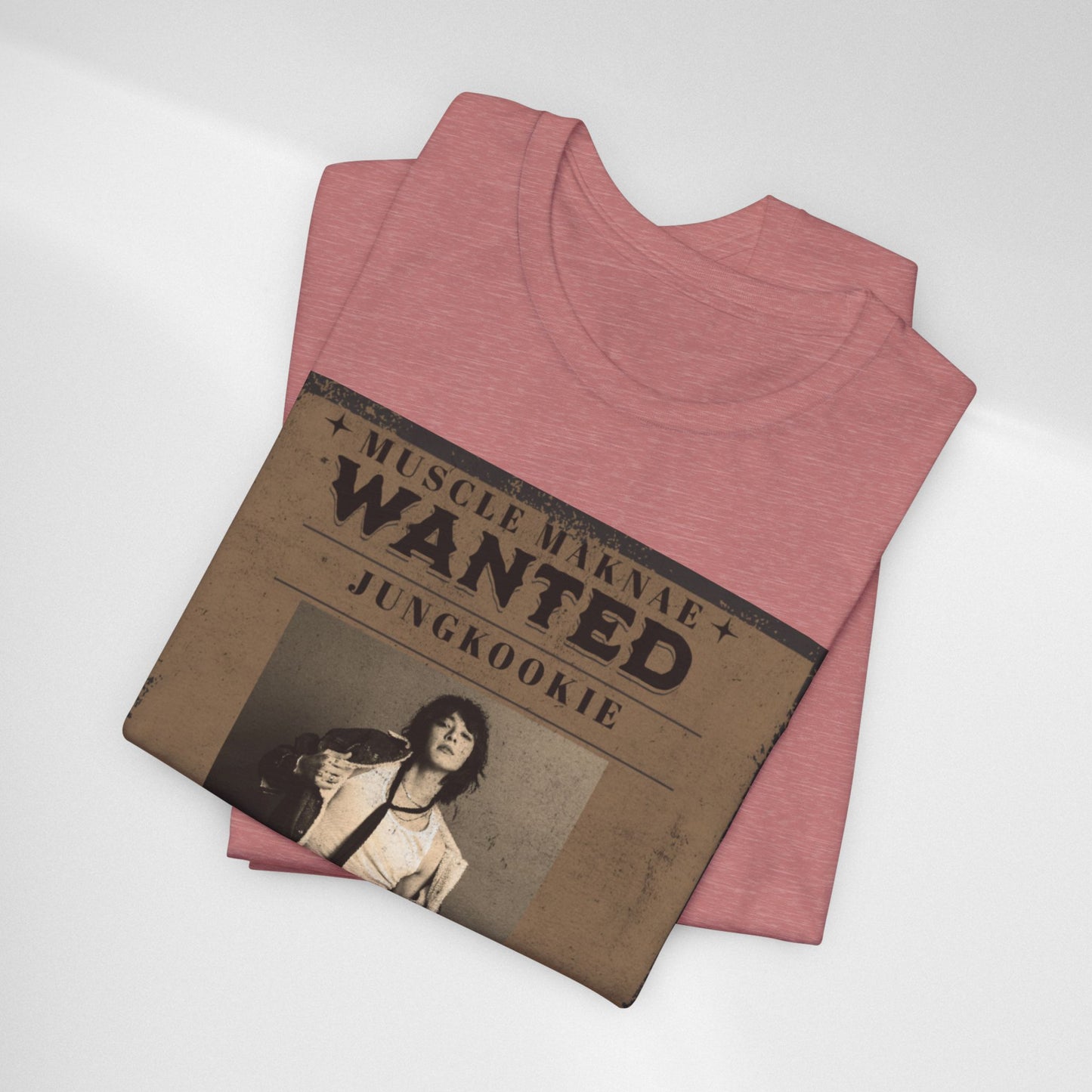 Wanted Poster Tee — 'Jungkook: Causing Global Meltdowns' Vintage K-Pop T-Shirt